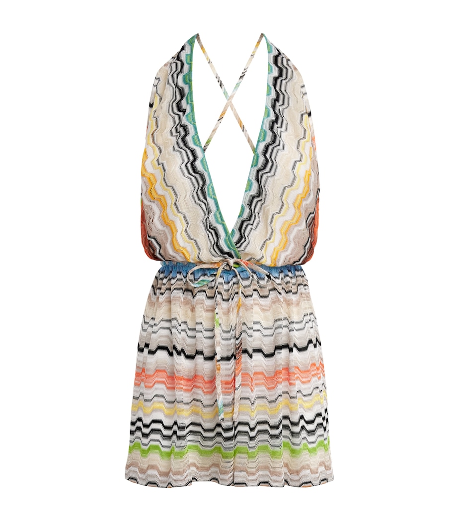 Missoni Womens Geometric Halter Playsuit Smsnp Multicolor Image 1