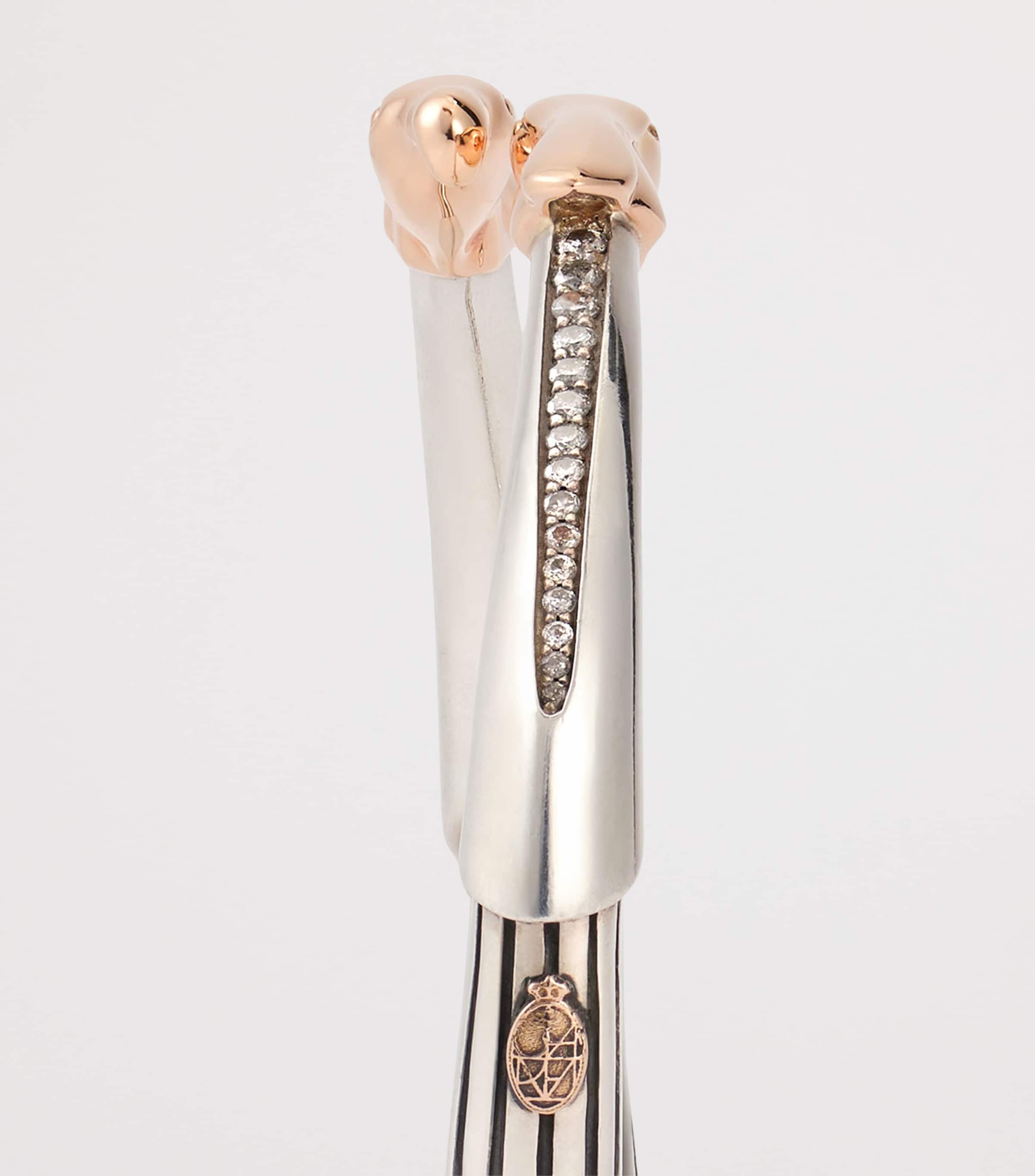 Jacques Marie Mage Sterling Silver and Diamond Atian Cuff Blush Image 4