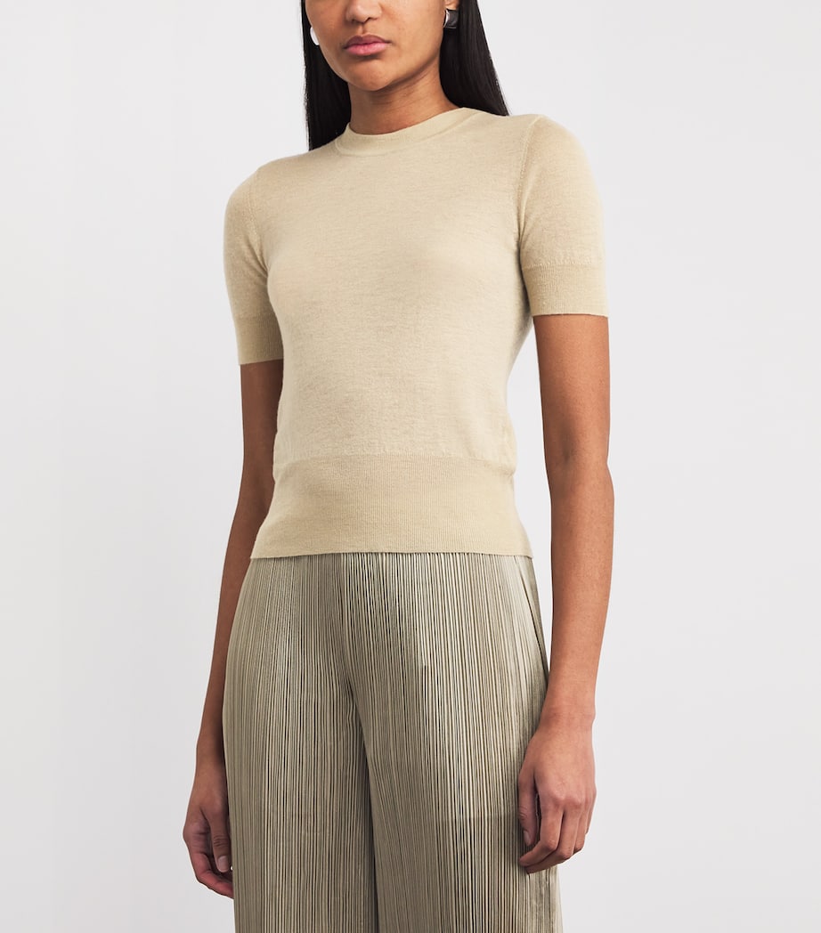 Joseph Womens Cashmere Cashair T-Shirt Powder Image 4