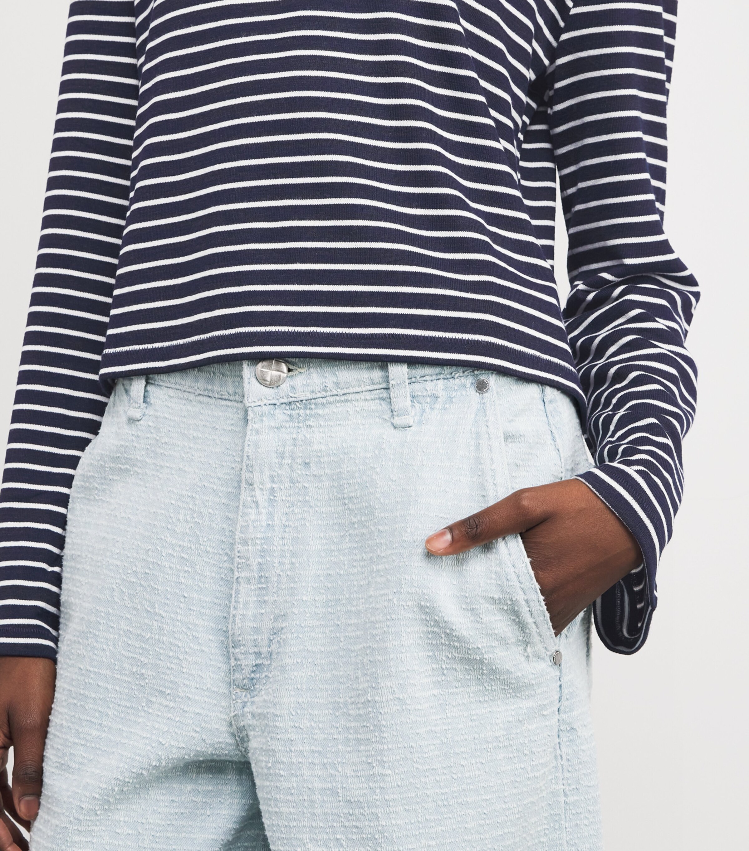 Rag & Bone Womens Long-Sleeve The Knit T-Shirt Nvyivry Image 6