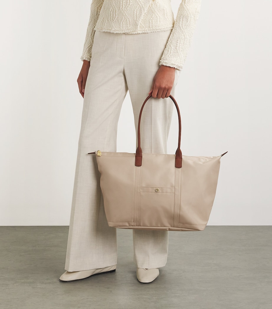 Harrods Medium Nylon Tote Bag Neutral Image 2