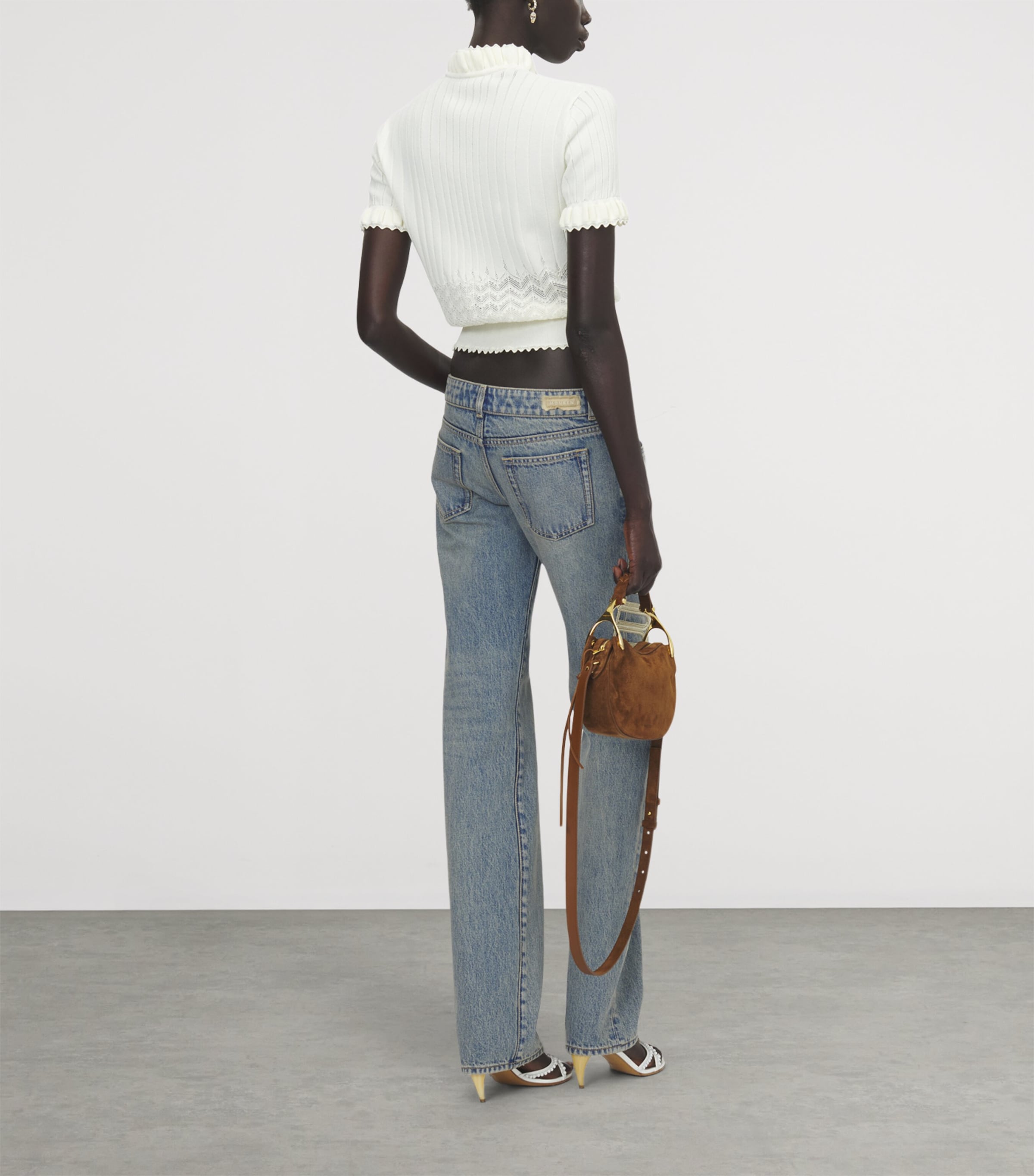 McQueen Womens Pointelle Knit Top Image 3