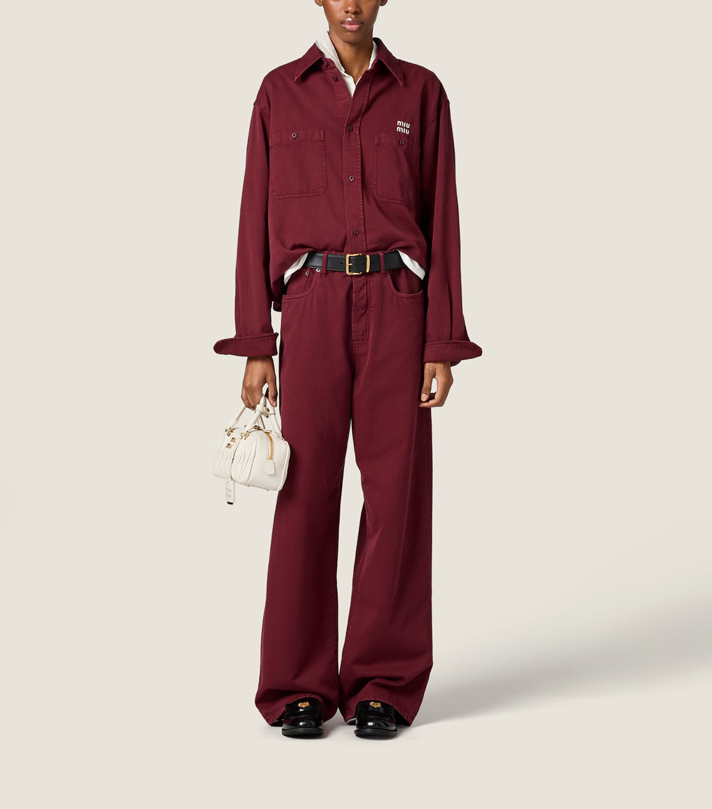 Miu Miu Womens High-Rise Straight Jeans Image 2