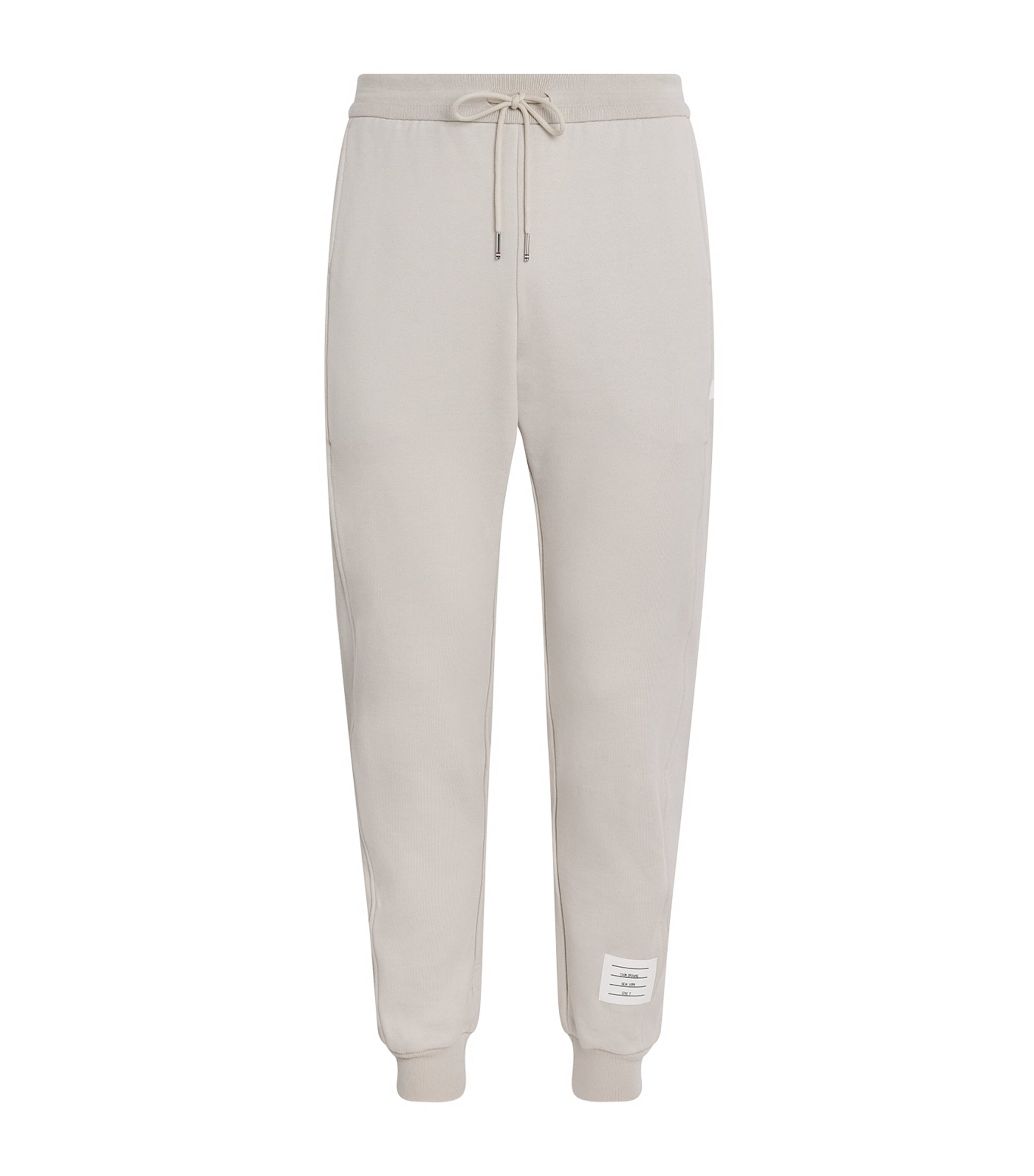 Thom Browne Mens Cotton 4-Bar Sweatpants Beige Image 1