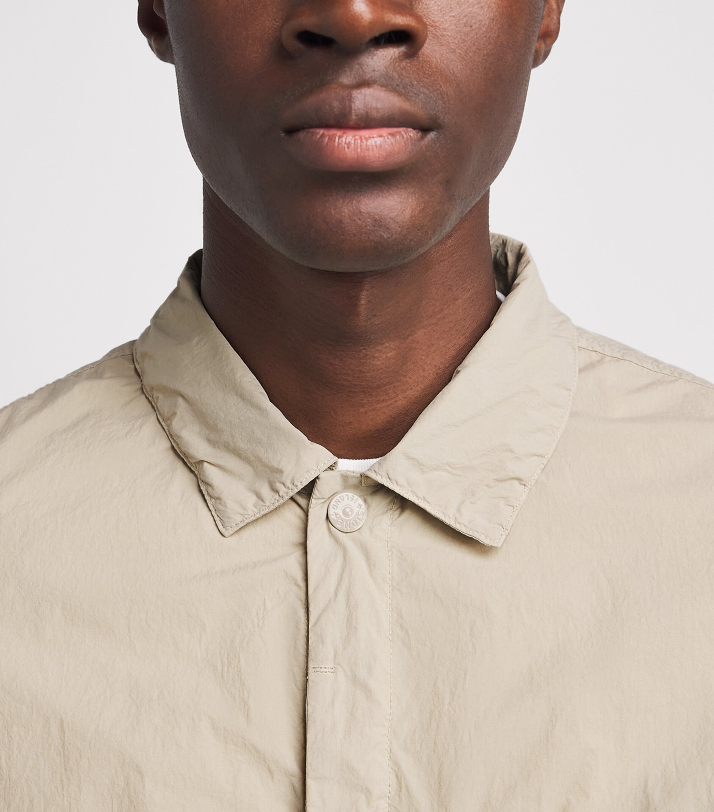 Stone Island Mens Nylon Short-Sleeve Shirt Image 3