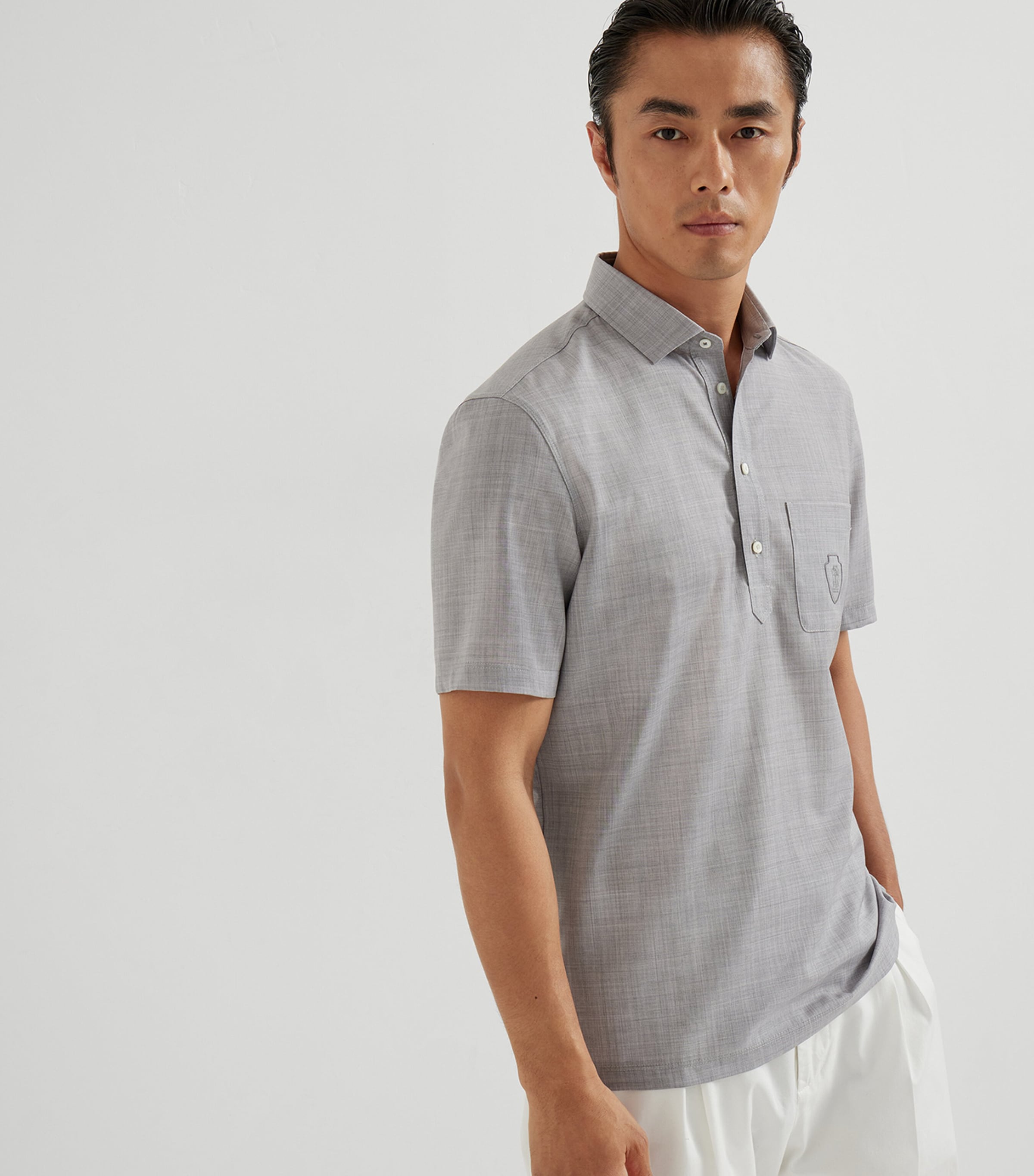 Virgin Wool Polo Shirt CPY01 Image 2