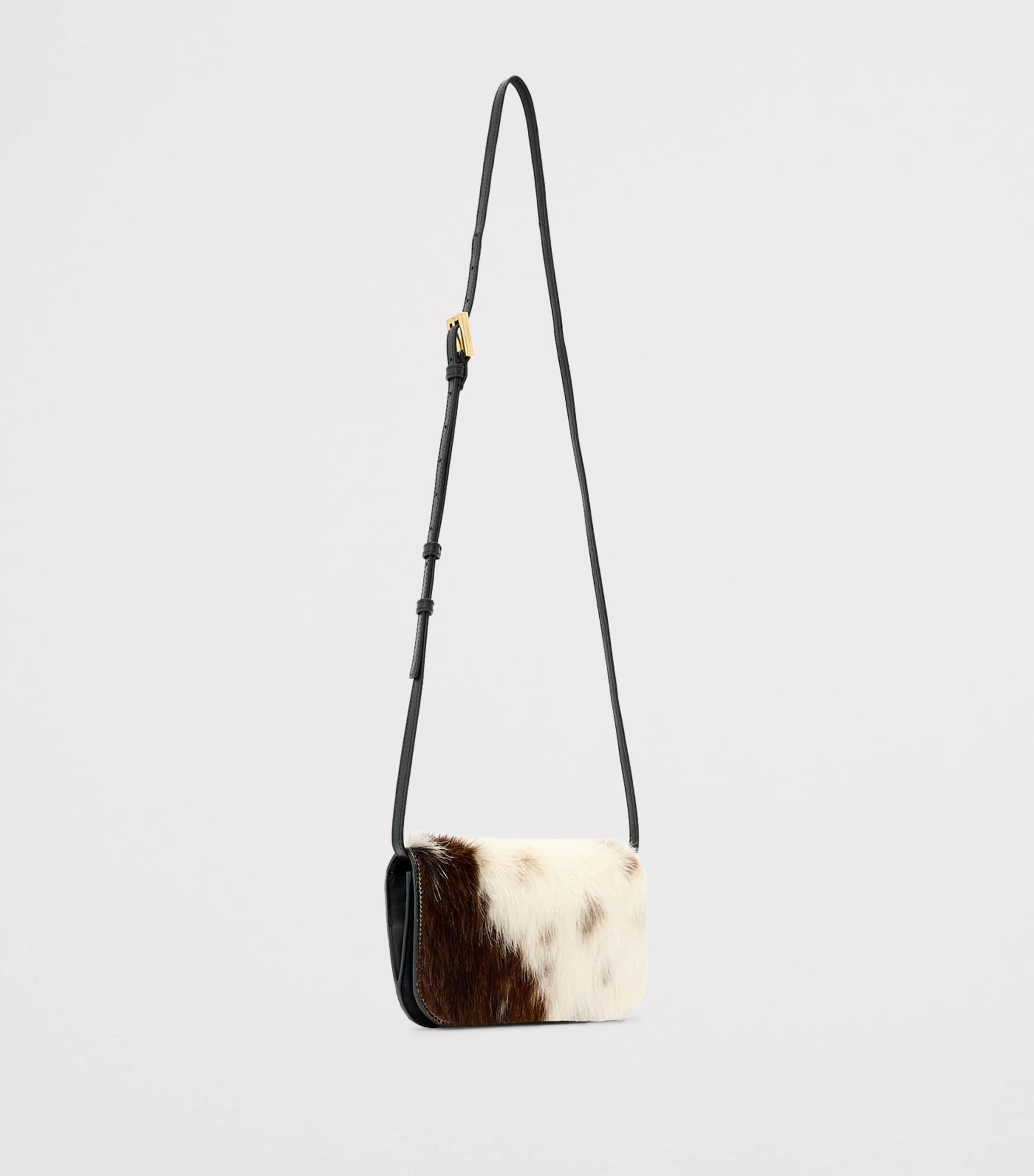 AllSaints Pony Hair Maeve Cross-Body Wallet Cow Print Image 3