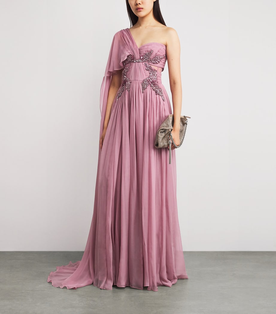 Silk Draped Embellished Gown 151906 ZEPHYR Image 2