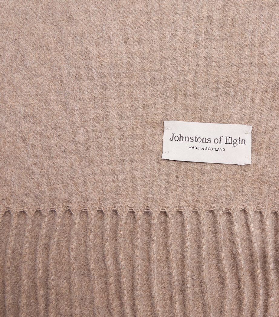 Johnstons Of Elgin Natural Cashmere Scarf Otter Image 4