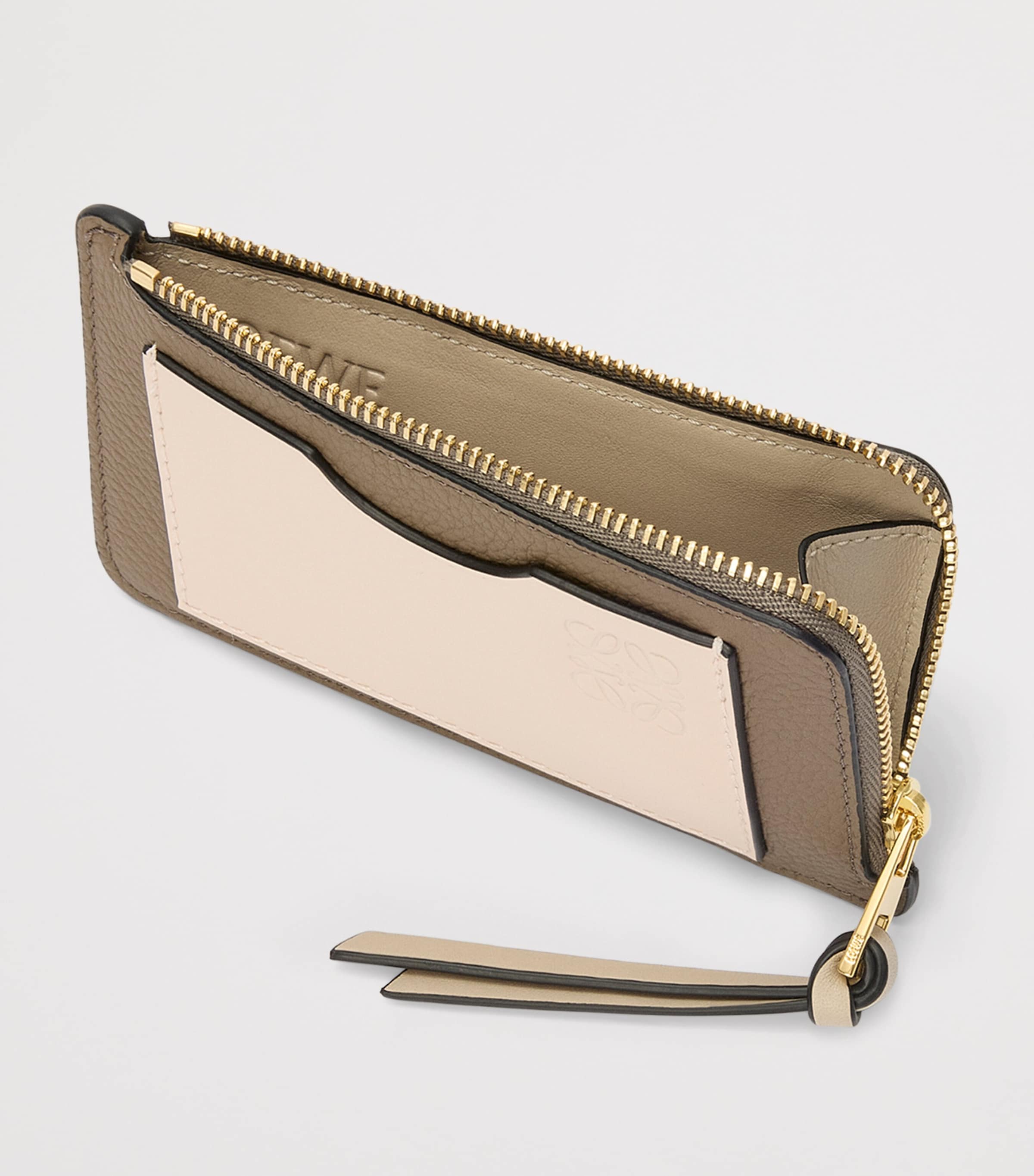 Small Calfskin Card Holder TAUPE TALC Image 2