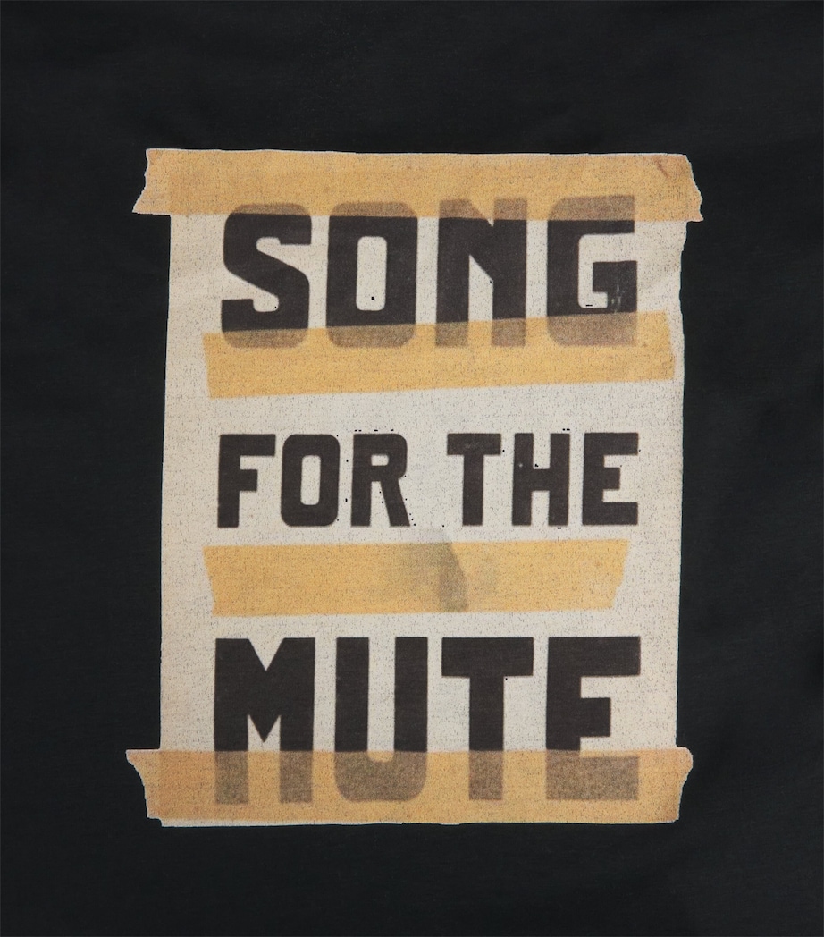 Song For The Mute Mens Cotton Logo T-Shirt Black Image 6