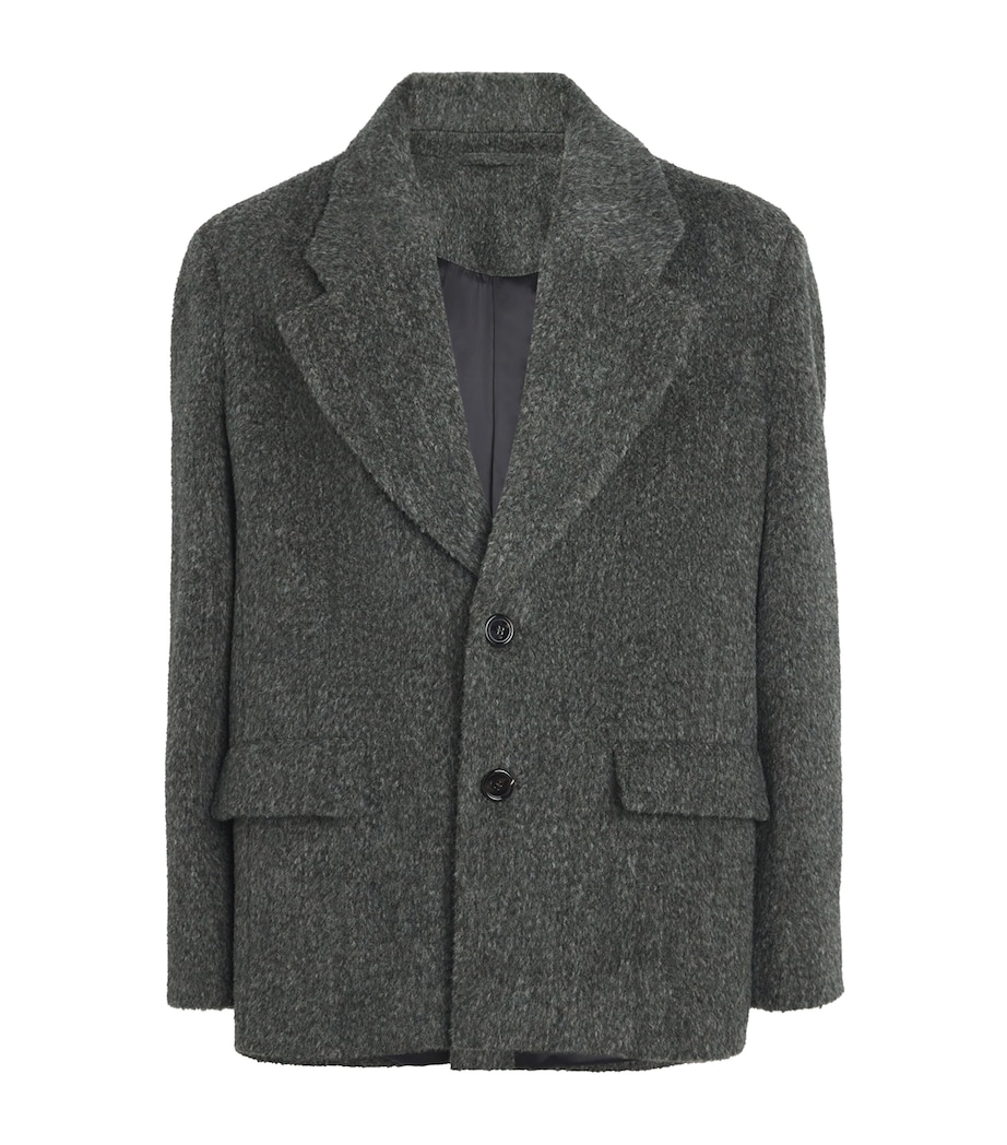 Argento Overcoat SPOTTED BLACK WOOL Image 1