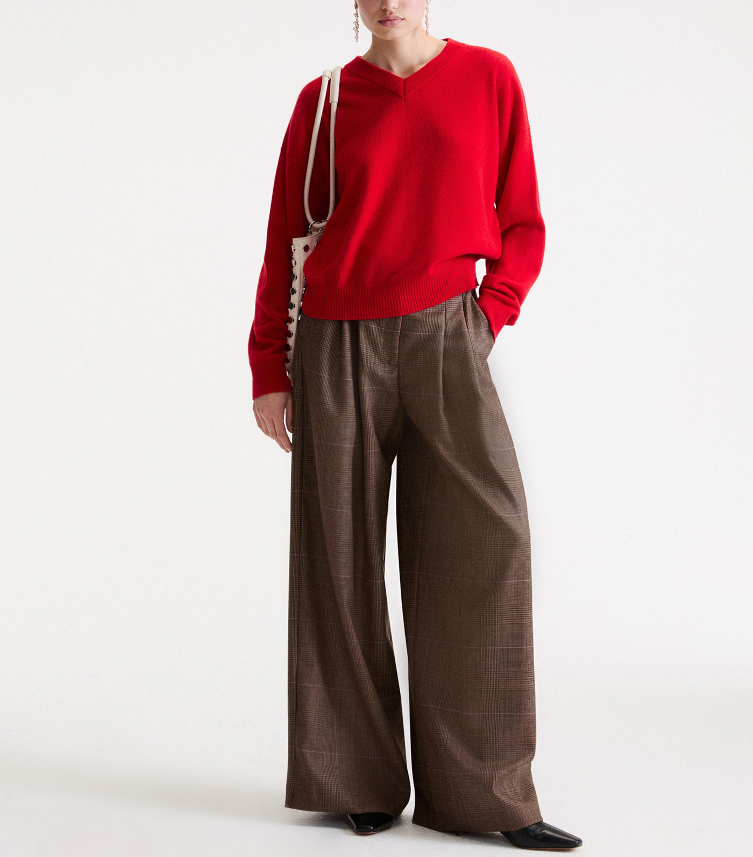 Marella Womens Wool-Cashmere Sweater Red Image 2