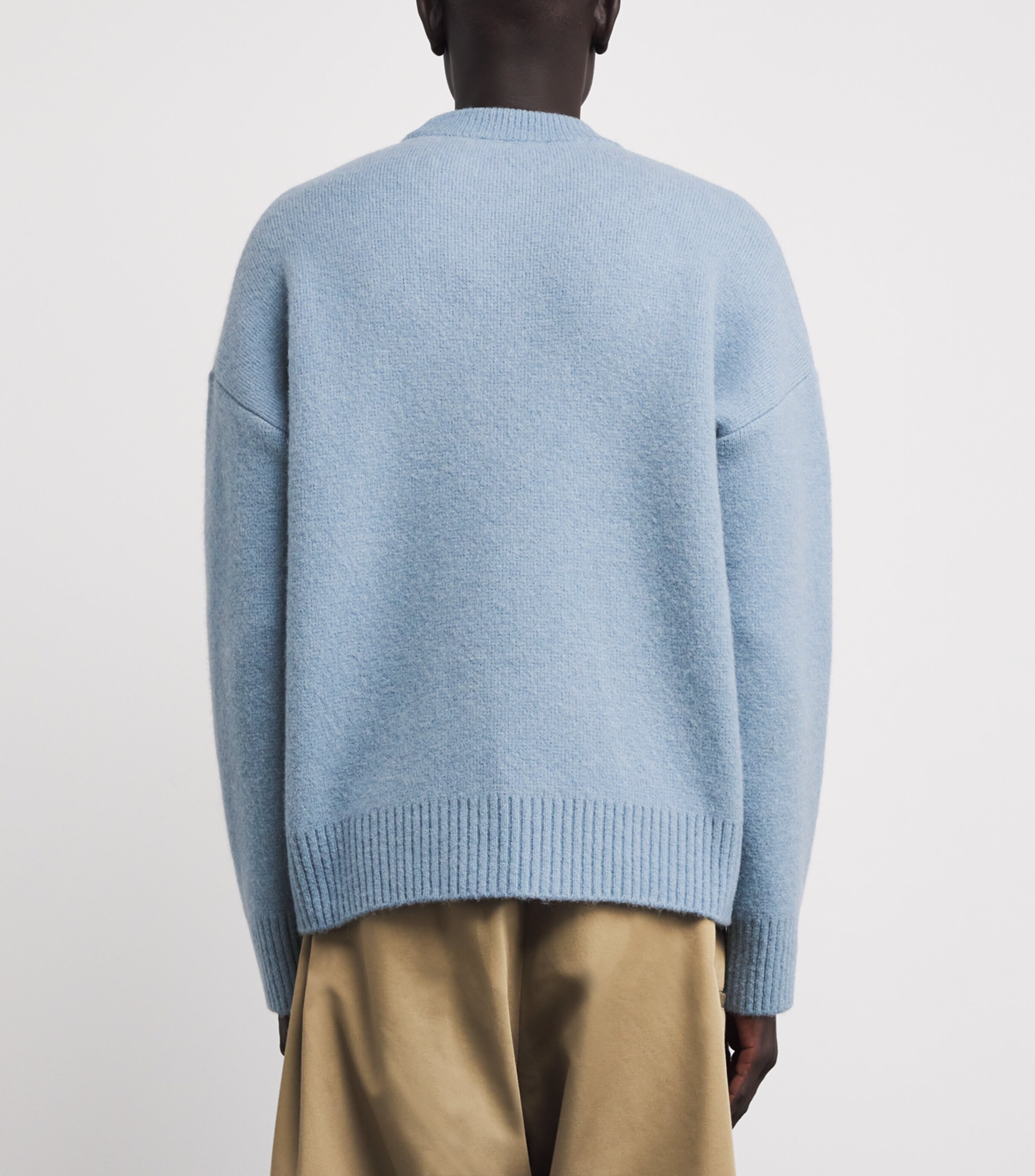 Alpaca-Blend Ami de Coeur Sweater 4509 - CIEL/ECRU Image 4