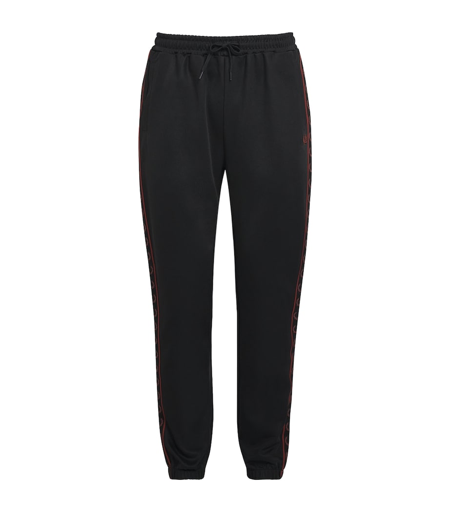 Fred Perry Mens Contrast Tape Wreath Sweatpants Black Image 1