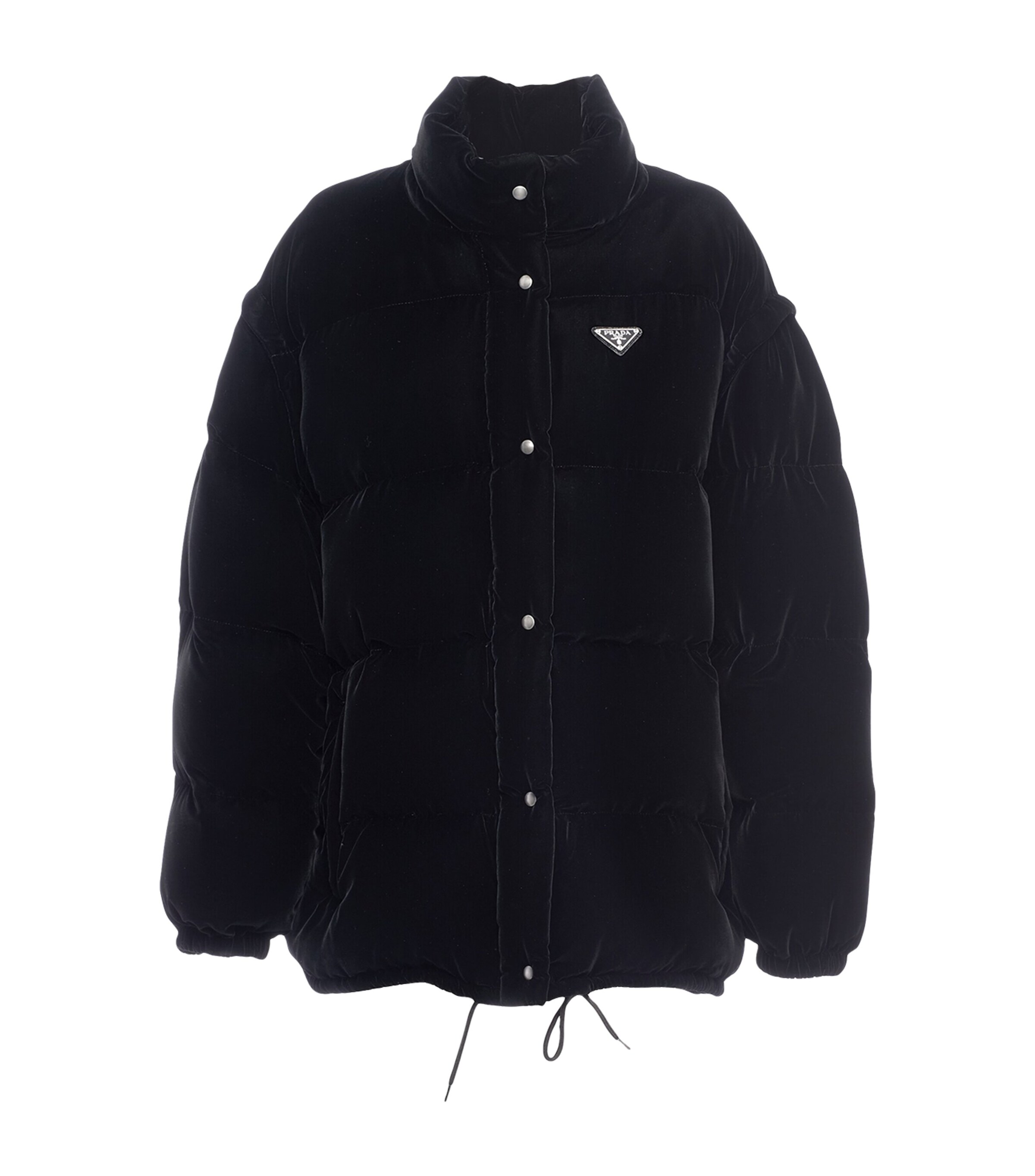 Prada Detachable-sleeve Puffer Jacket In Black