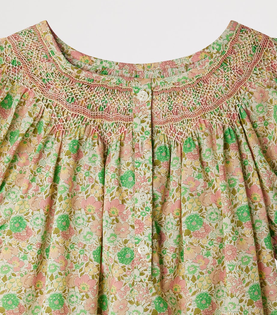 Organic Cotton Liberty Print Jarah Dress (4-8 Years) FL ROSE PALE Image 3
