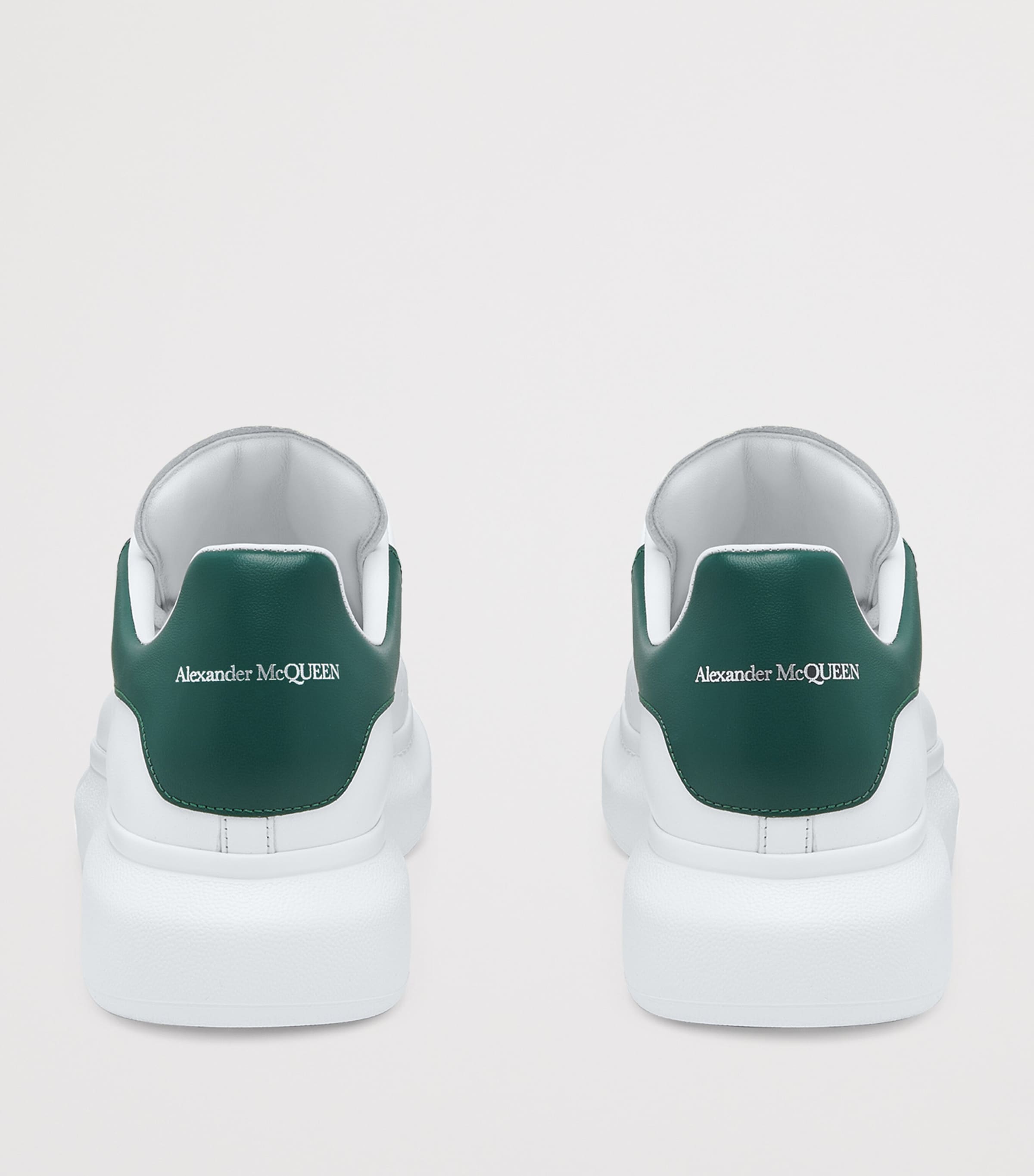 スニーカー Oversize Sneakers - Alexander McQueen - Leather - White/Gree Alexander McQueen Oversized Sneakers White & Green Croc