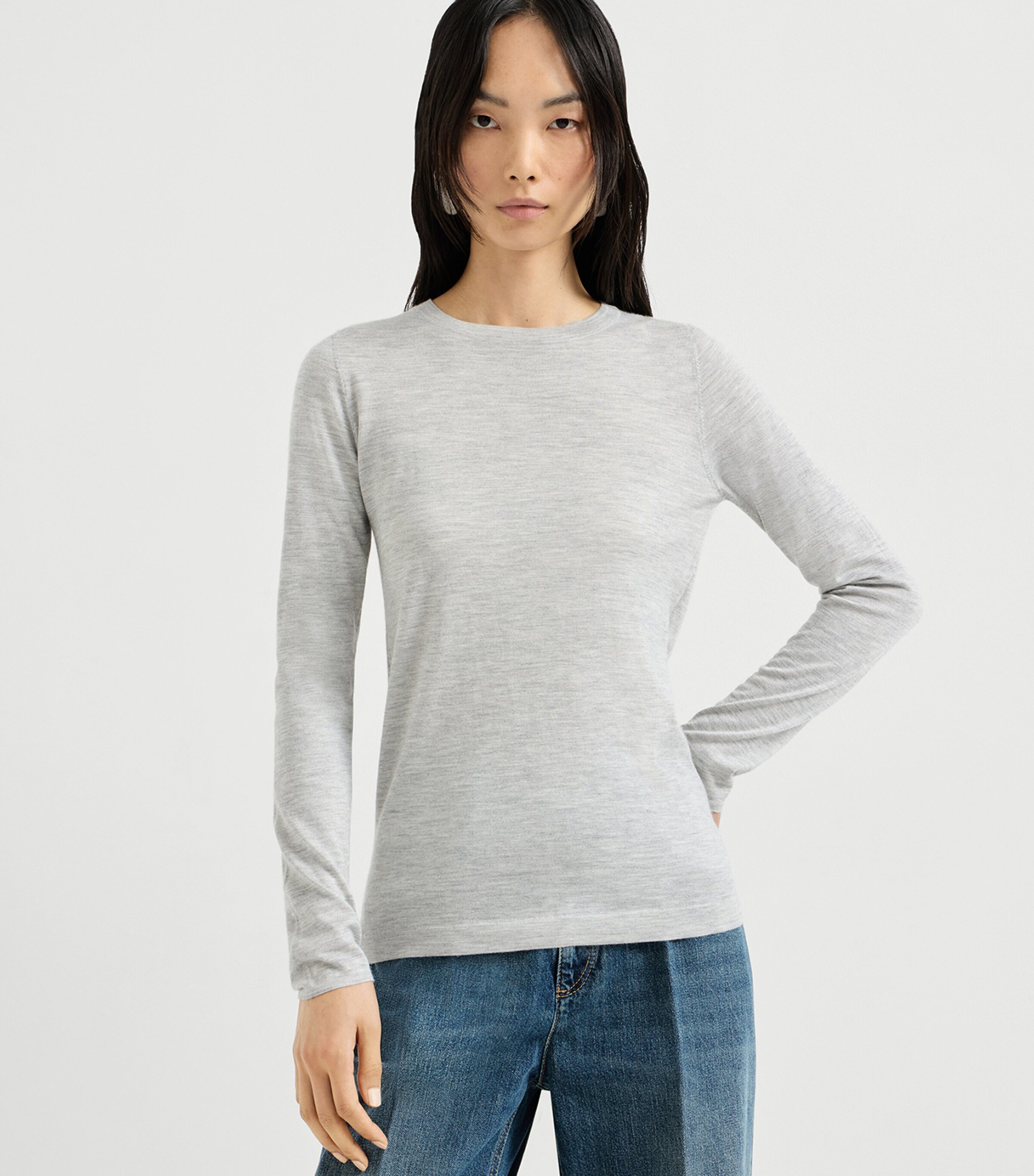 Brunello Cucinelli Womens Cashmere-Silk Sweater Image 2