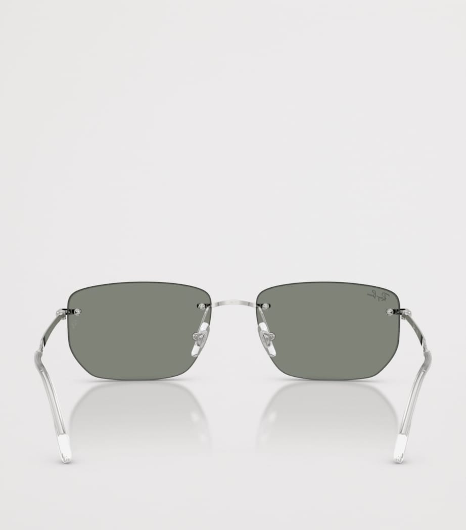 Ray-Ban RB3768 Irregular Sunglasses Silver Image 4