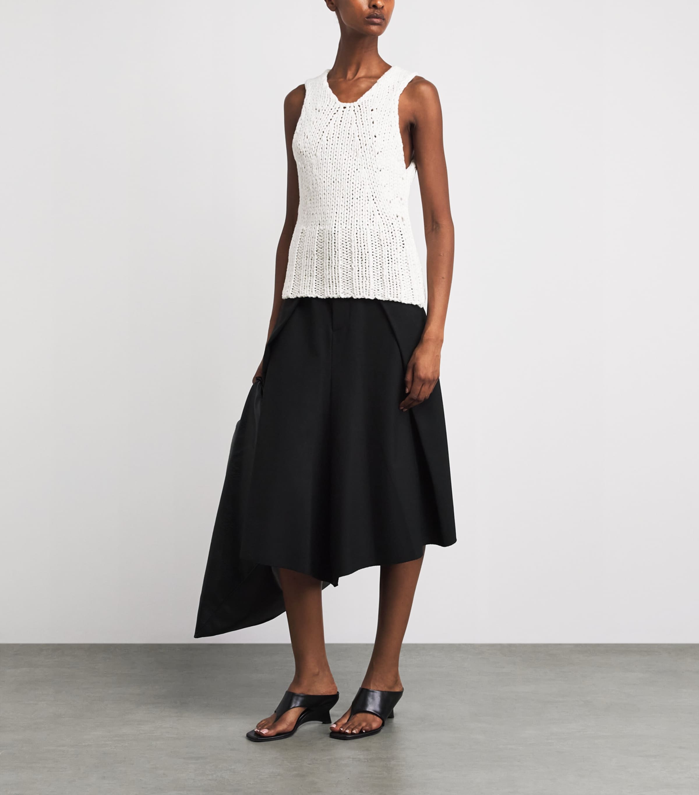 Khaite Womens Cable-Knit Cassie Top Glaze Image 2
