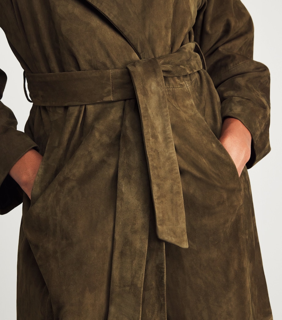 Suede Althea Coat DEEP OLIVE Image 6