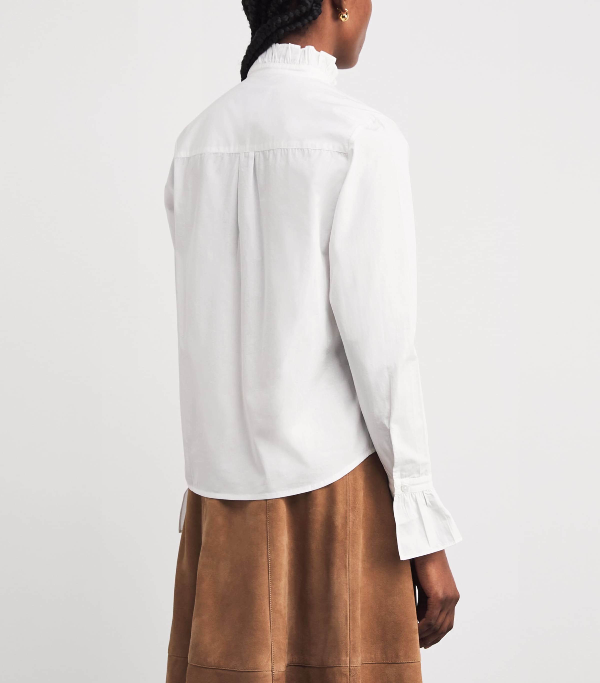 Cotton Poplin Kew Blouse WHITE Image 4