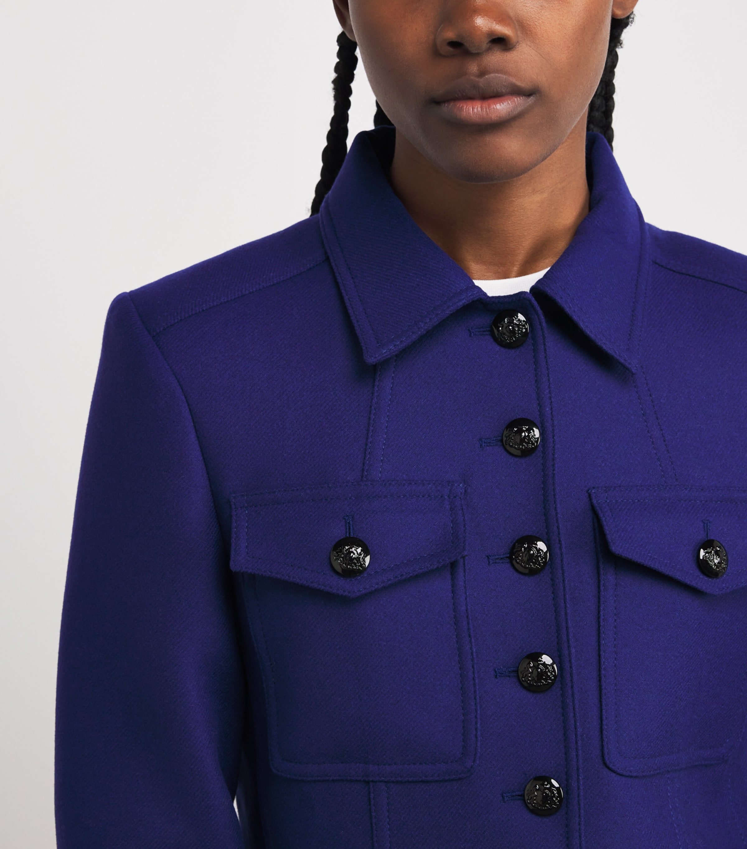 Wool-Blend Fitted Jacket JEWEL BLUE Image 6