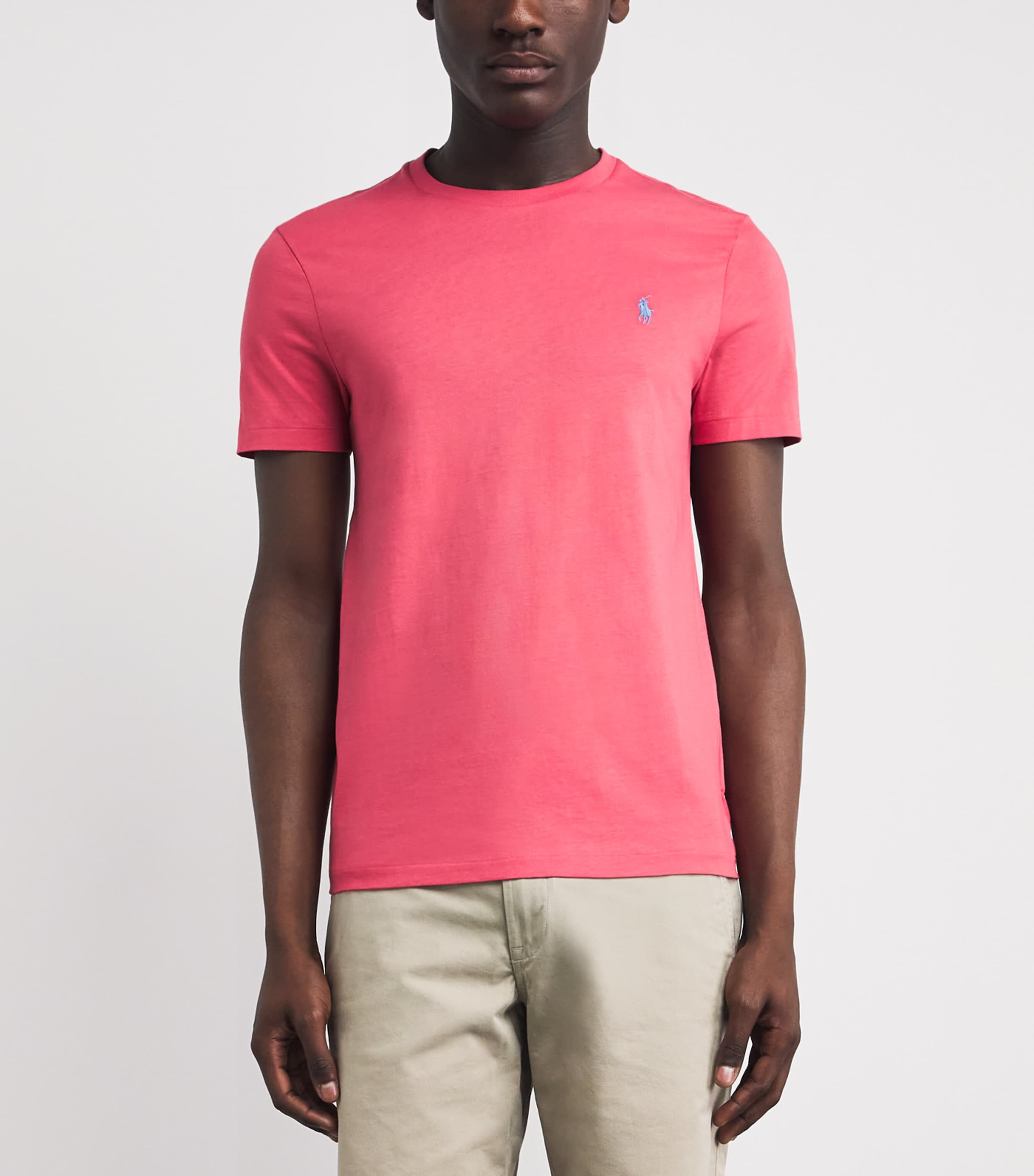 Polo Ralph Lauren Mens Cotton Custom-Fit Polo Pony T-Shirt Red Image 4