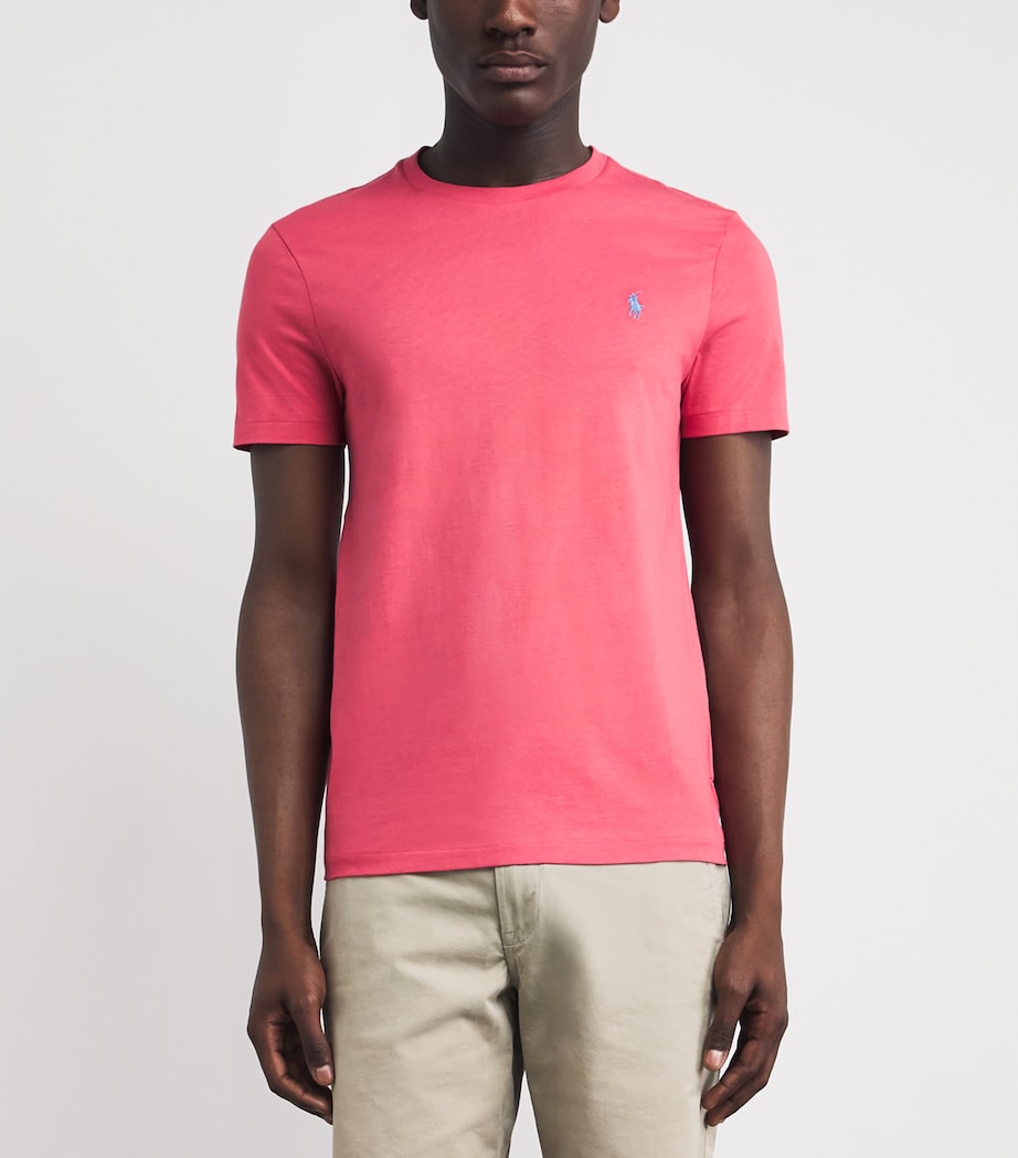 Polo Ralph Lauren Mens Cotton Custom-Fit Polo Pony T-Shirt Red Image 4