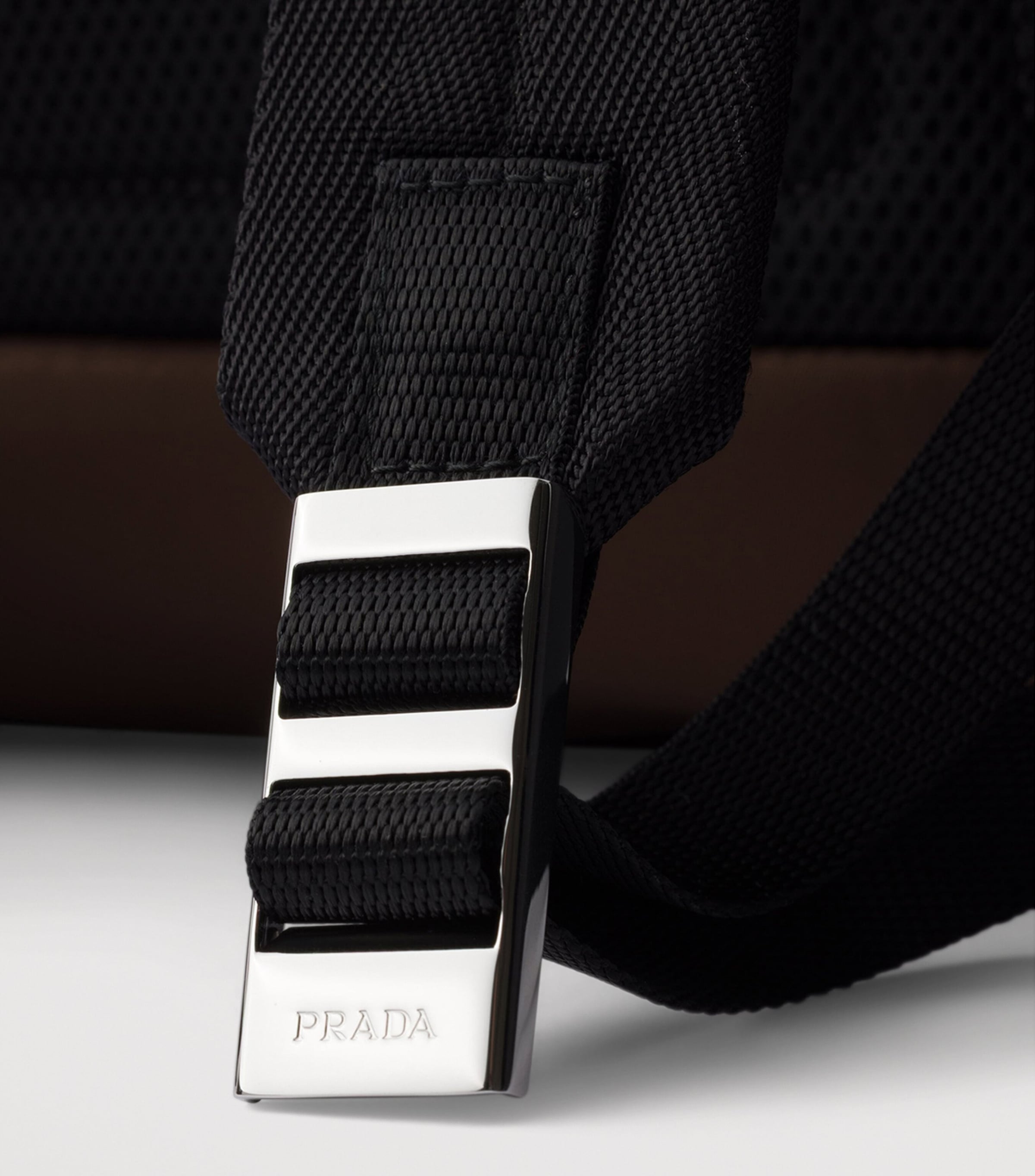 Prada Re-Nylon and Saffiano Leather Backpack Brown Image 6