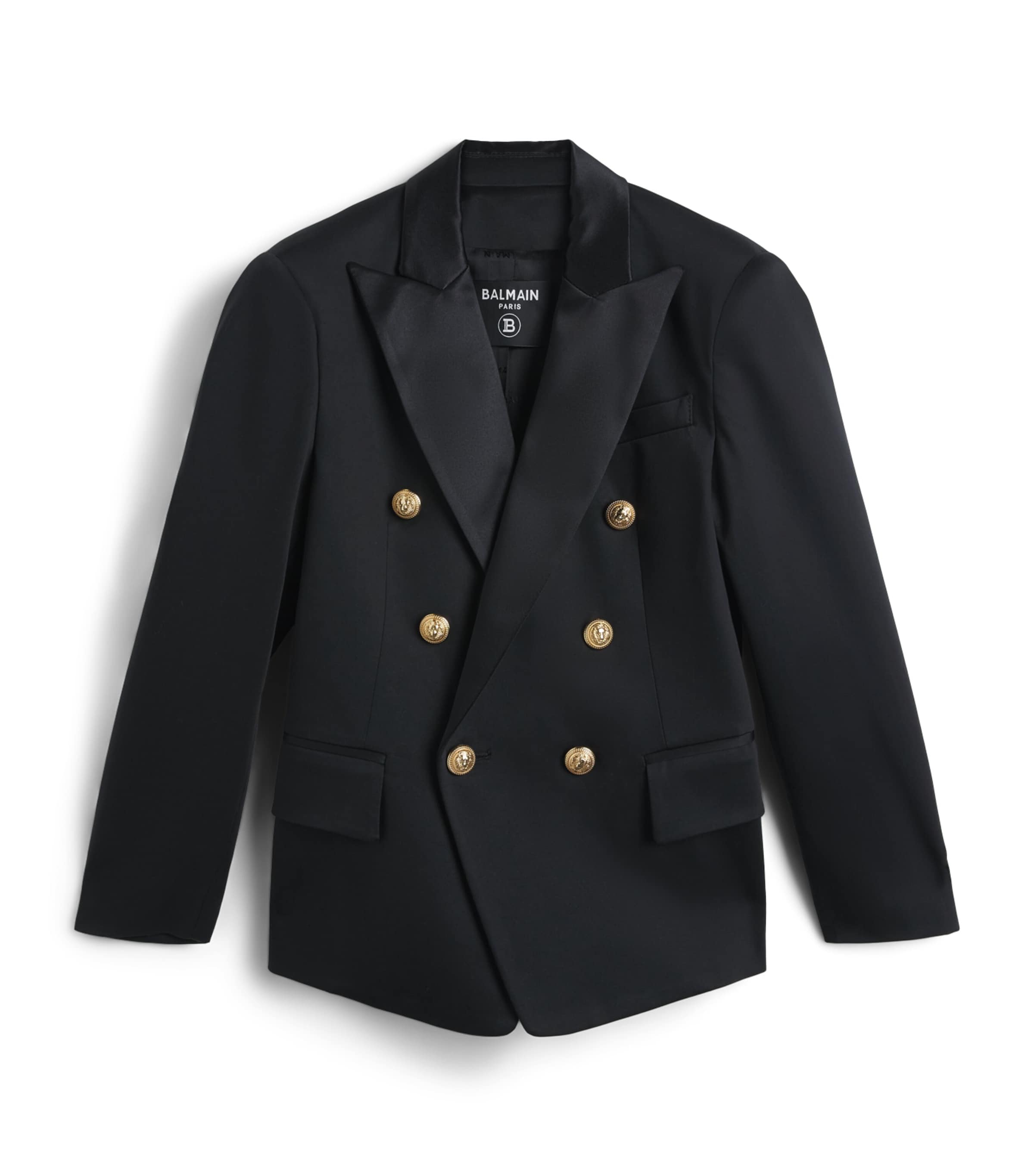Balmain Kids Double-Breasted Blazer (8-14 Years) Black Image 1