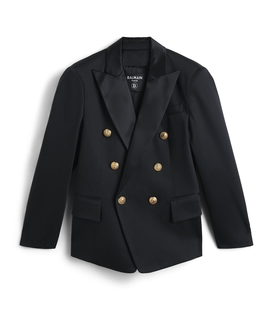 Balmain Kids Double-Breasted Blazer (8-14 Years) Black Image 1
