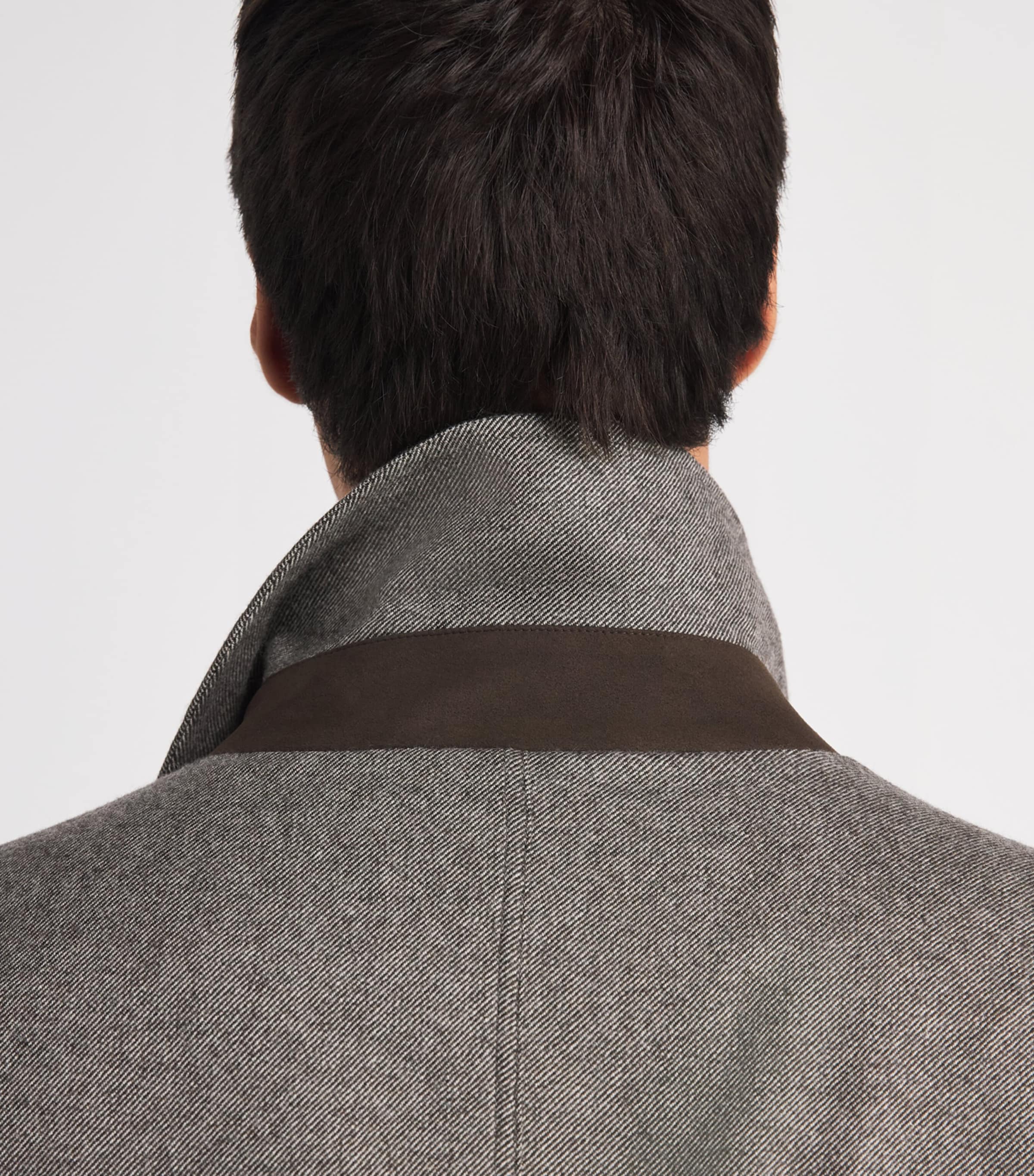 Purdey Mens Wool-Silk-Cashmere Kalahari Jacket Grey Image 3