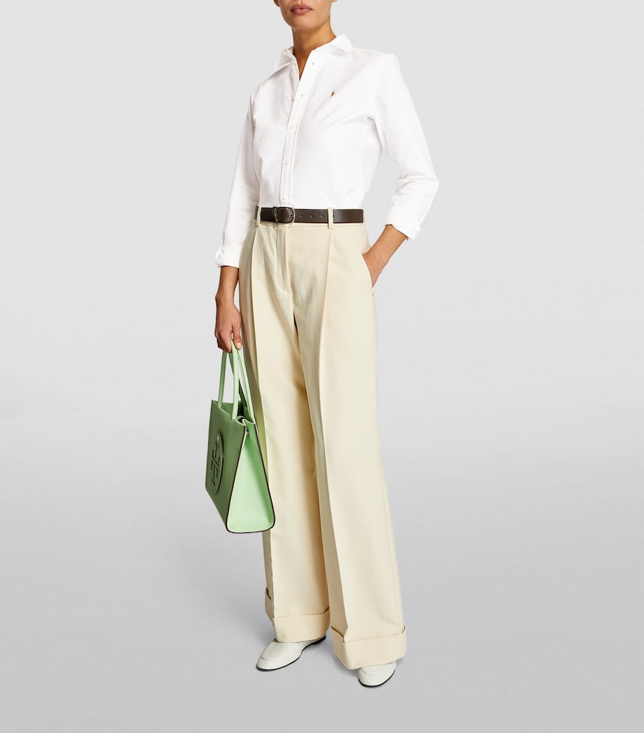 Cotton Polo Pony Shirt WHITE Image 2