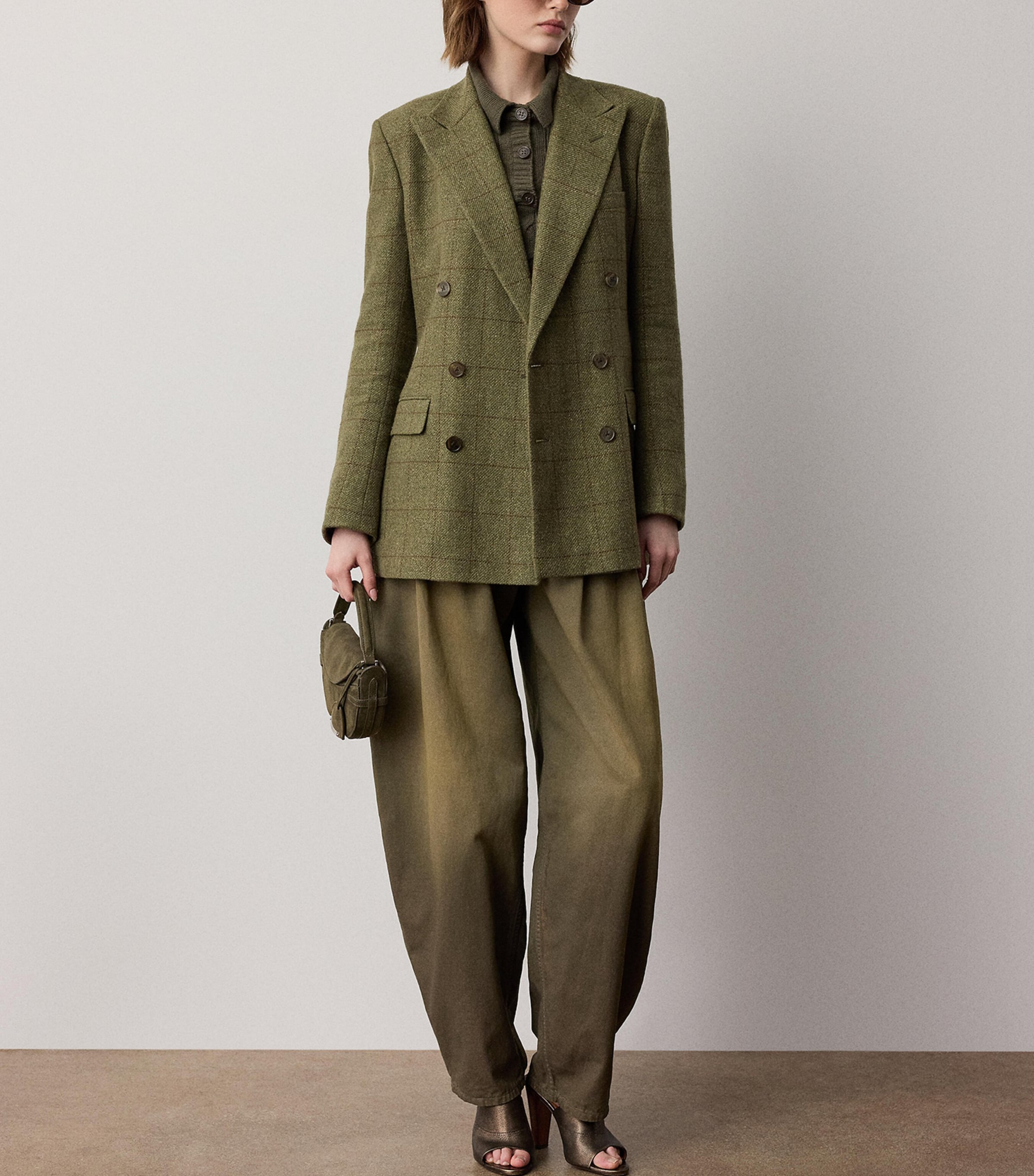 Ralph Lauren Collection Womens Tweed Ramona Blazer Cypress Multi Image 2