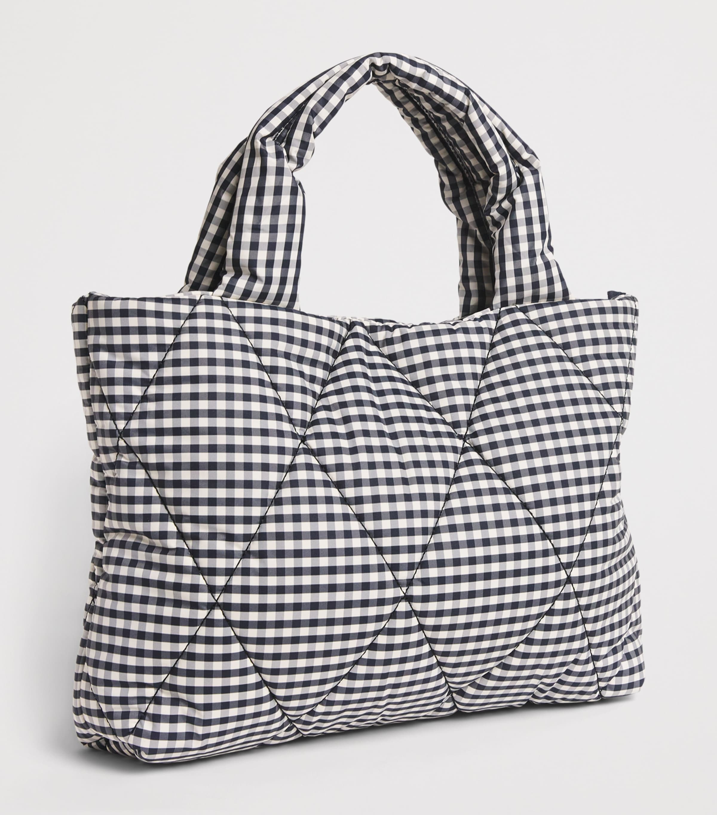 Mini Quilted Gingham Tote Bag GINGHAM CHECK Image 3