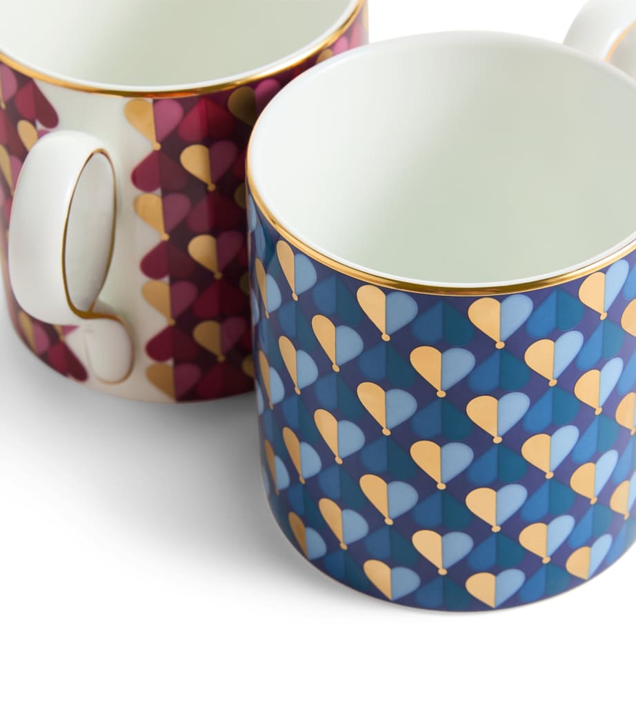 Wedgwood Set of 2 Bone China LOVE Mugs Image 2
