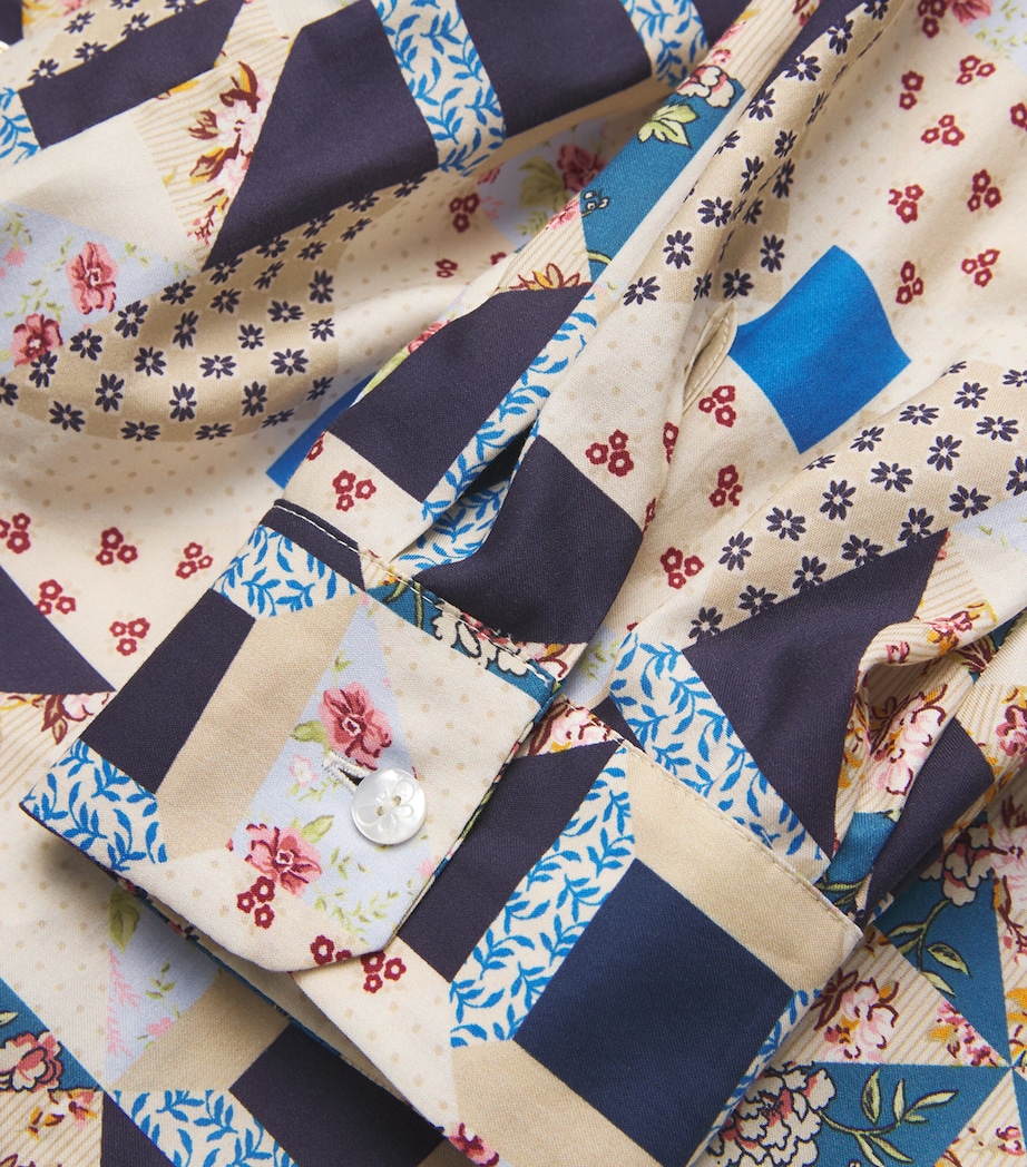 Cotton Patchwork Shirt BEIGE Image 5