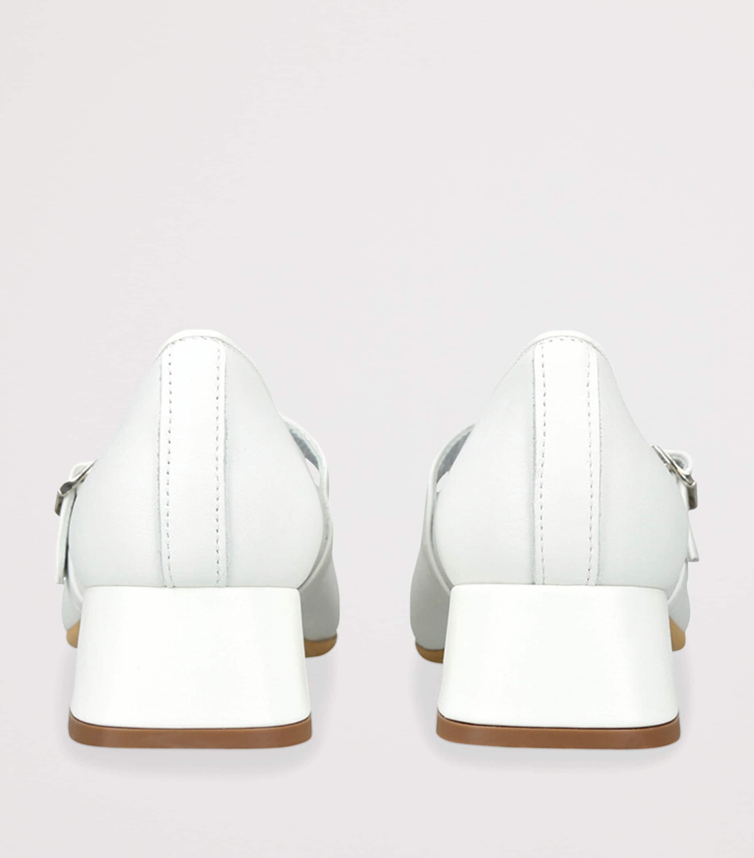 Leather Dorothy Mary Janes WHITE Image 2