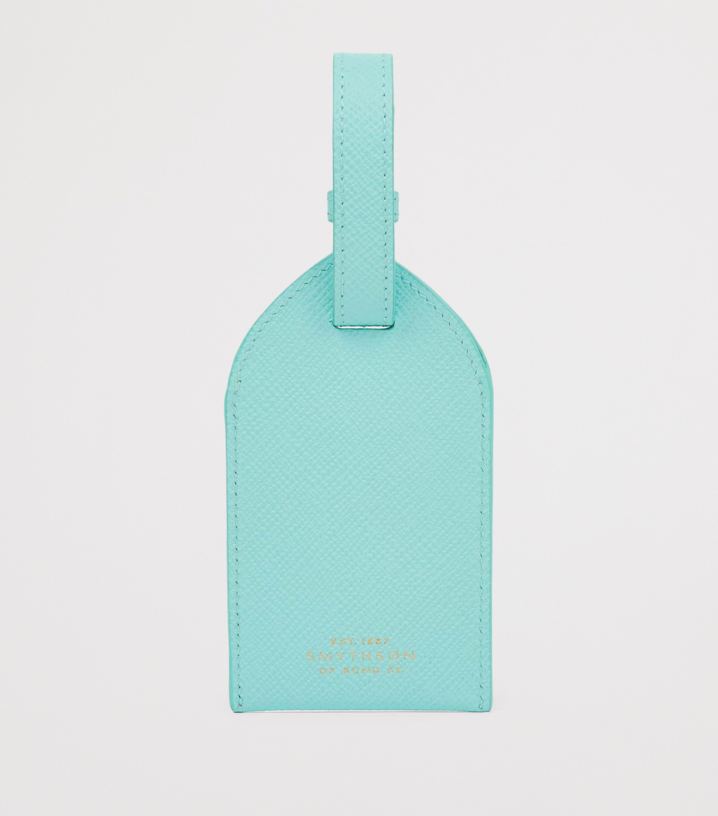 Panama Leather Luggage Tag BRIGHT AQUA Image 3