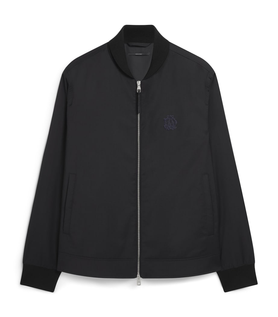 Stretch-Wool Athluxury Bomber Jacket 410NAVY Image 1