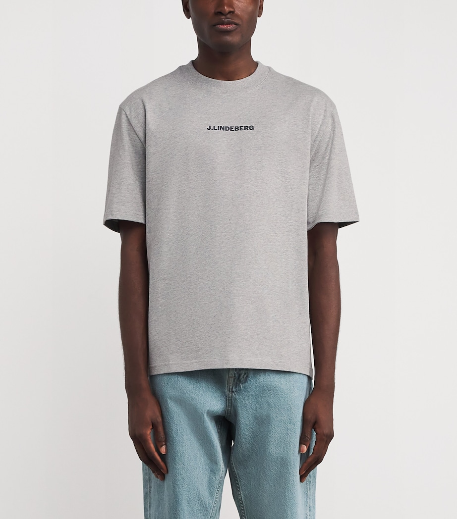 Cotton Logo Hale T-Shirt U199 LIGHT GREY Image 3