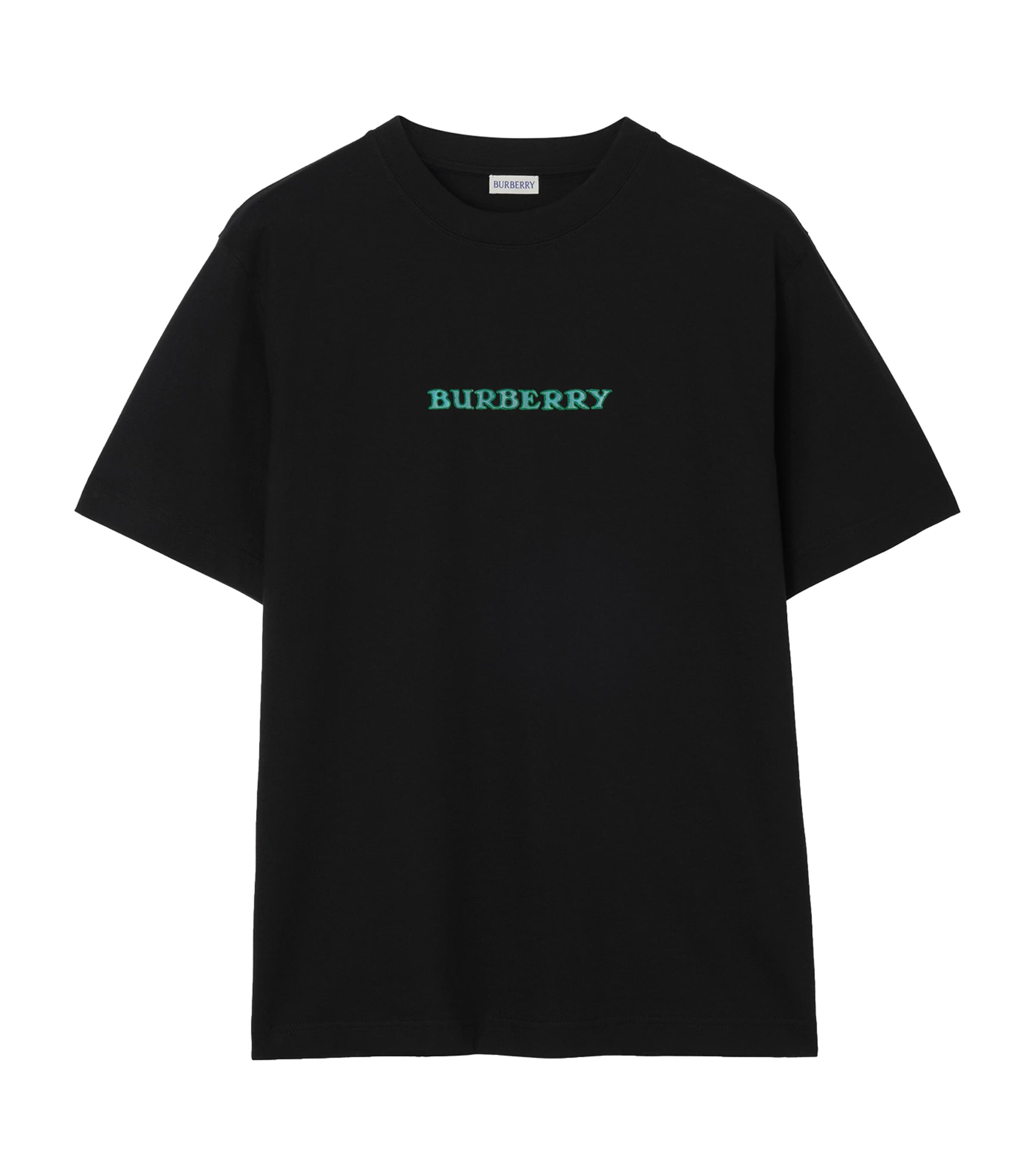 Burberry Mens Cotton Logo EKD T-Shirt Black Image 1