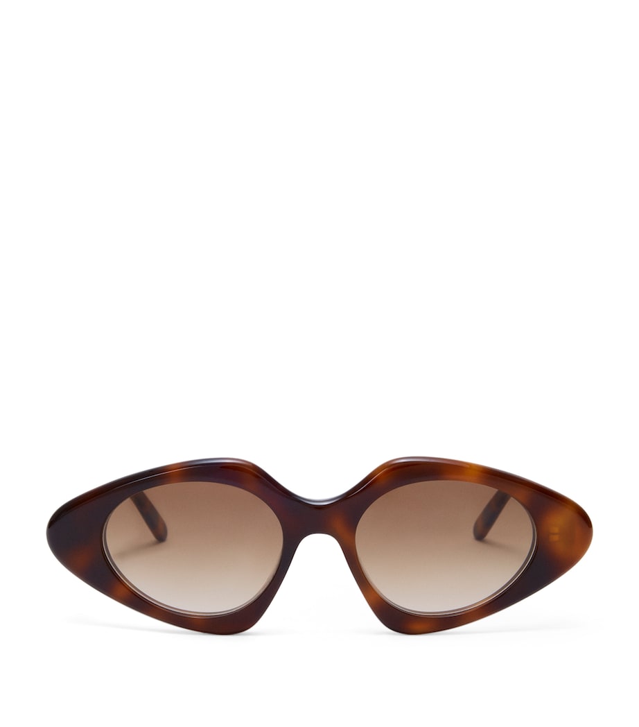 Acetate Triangle Slim Sunglasses HAVANA Image 1