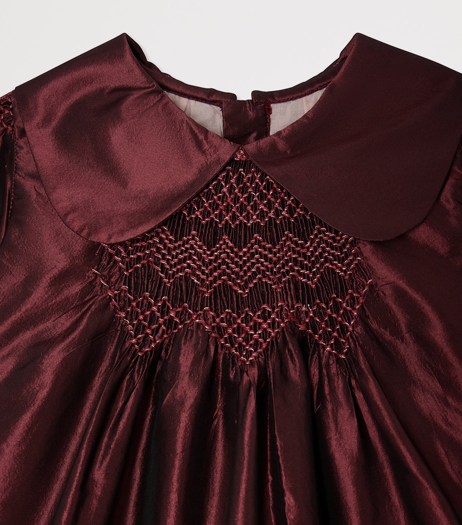Silk Embroidered Dress (6-18 Months) RUBIS Image 3
