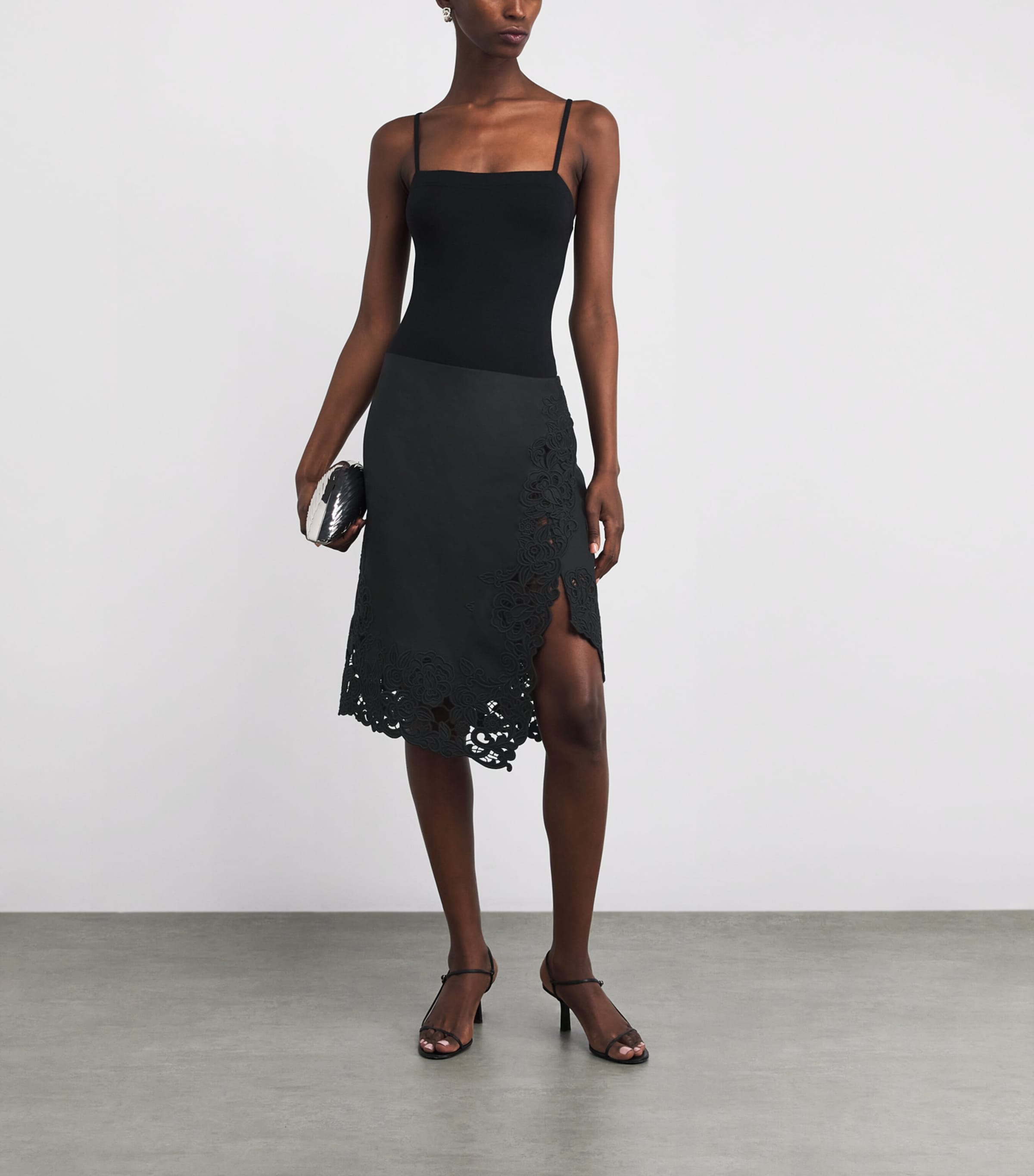 Linen Shayla Skirt BLACK Image 2