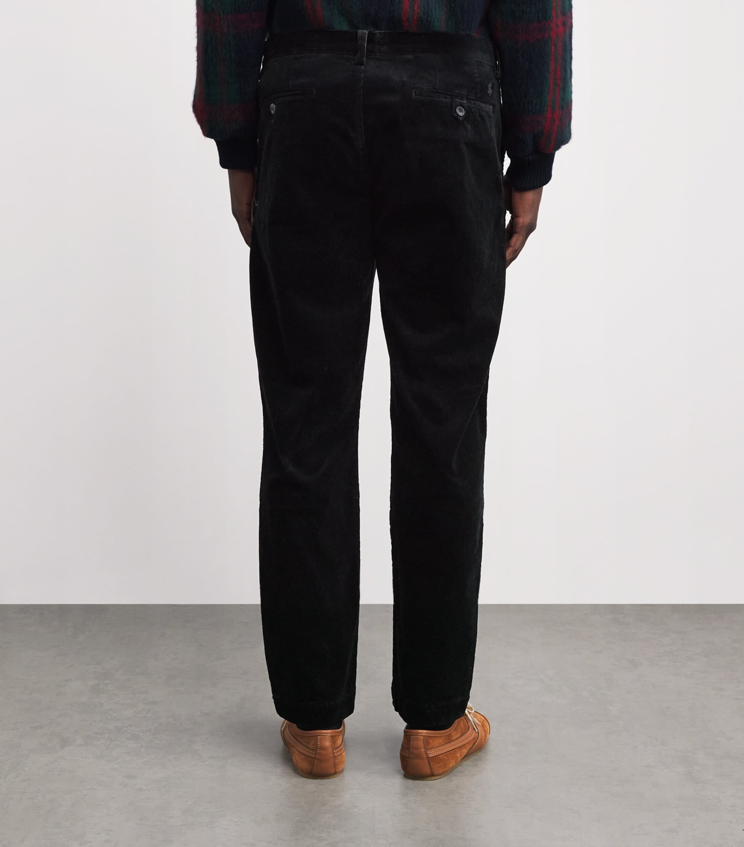 Cotton-Blend Corduroy Trousers BLACK Image 4