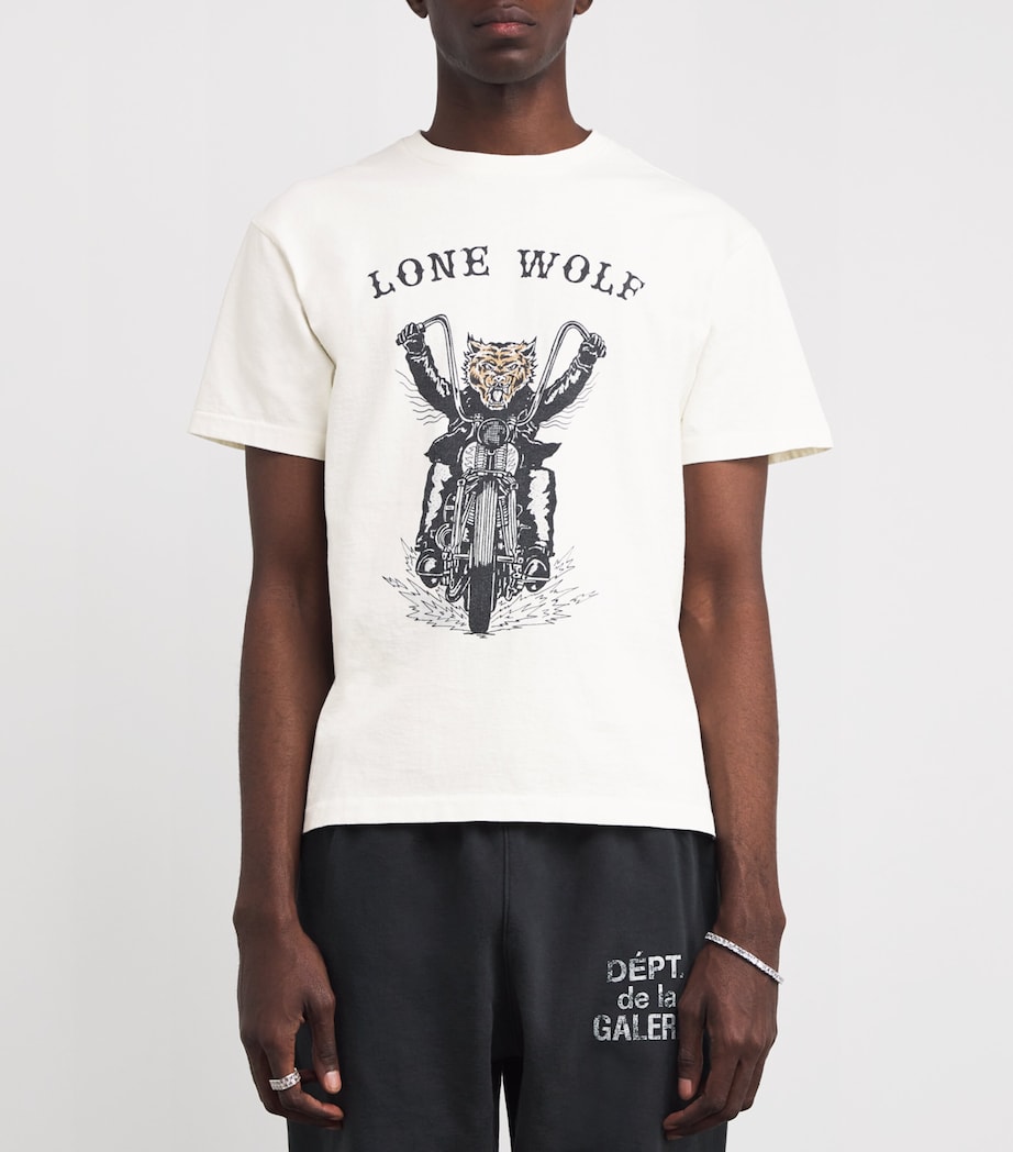 Cotton Lone Wolf T-Shirt LT ARCHIVAL WHITE Image 3