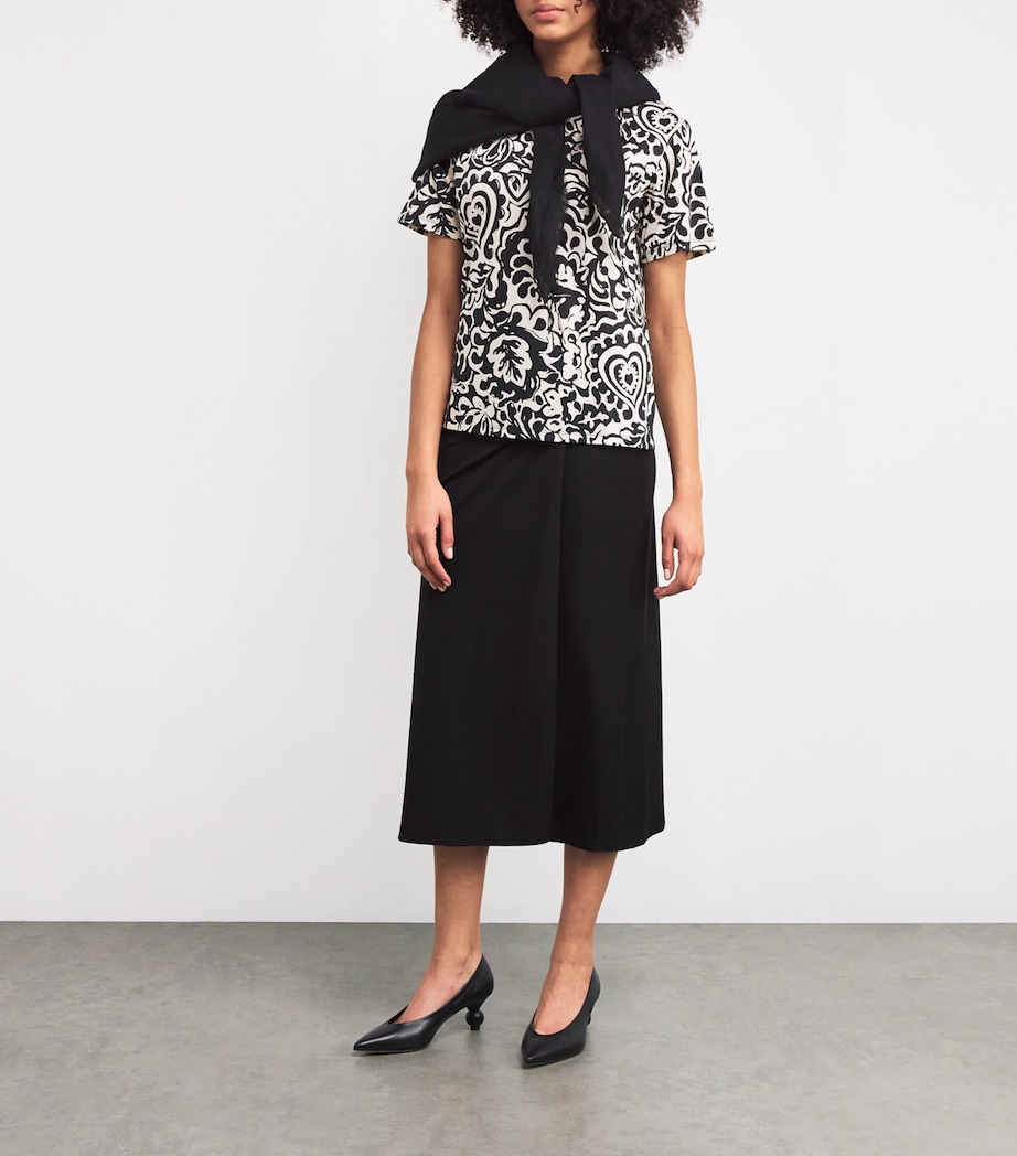 Weekend Max Mara Linen Stole Scarf Black Image 2